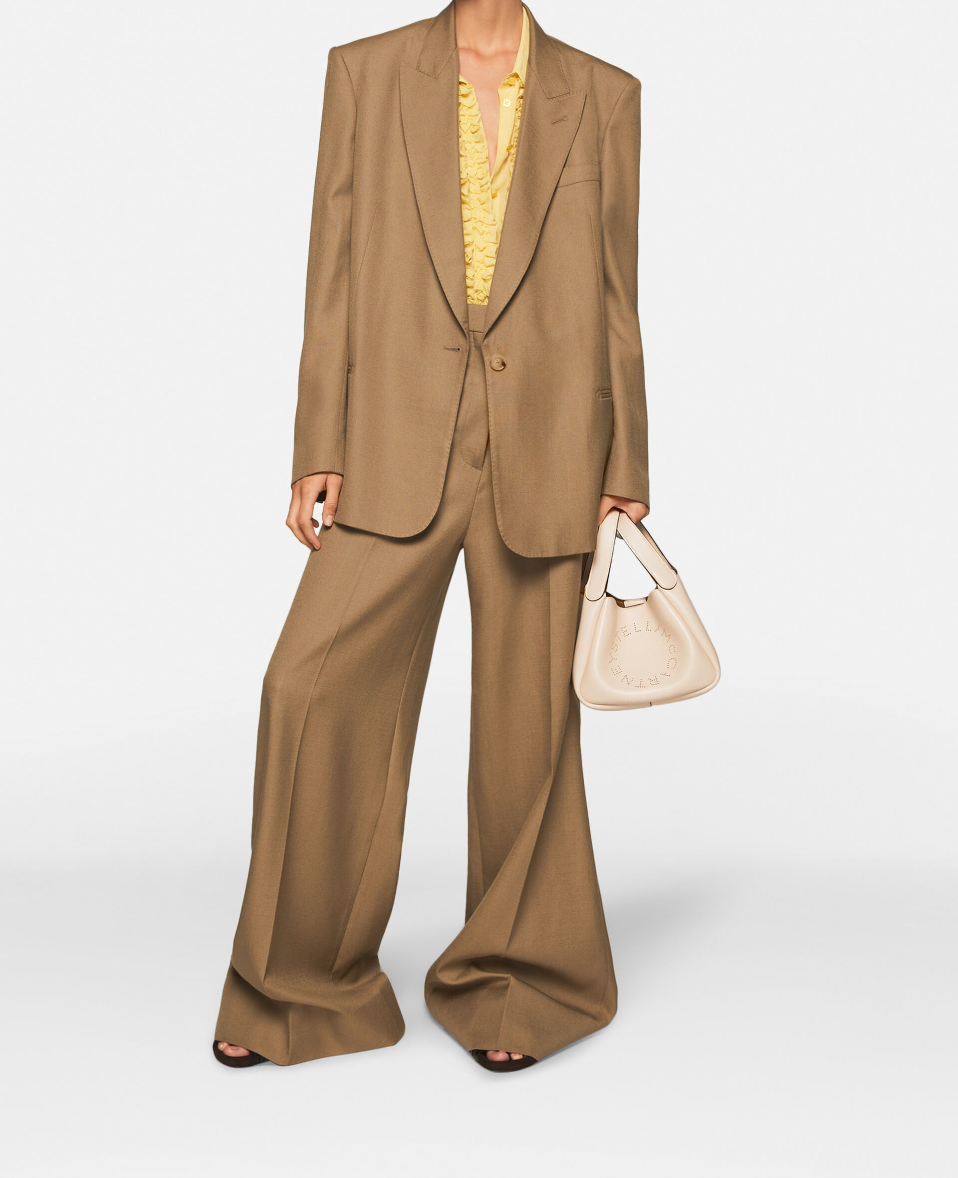 Single-Breasted Blazer -Brown-large image number 3