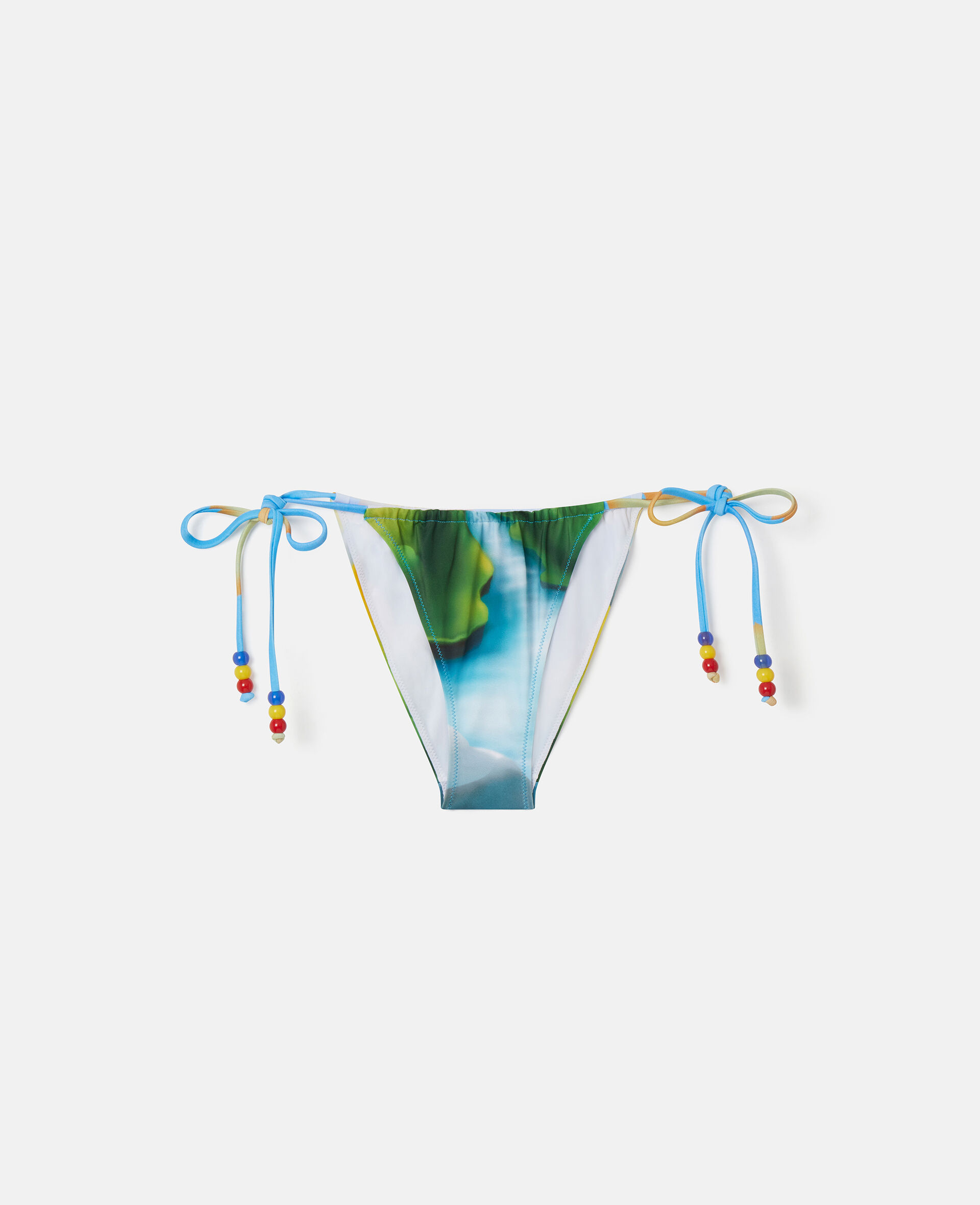 Slip bikini con stampa Smile e laccetti laterali-Fantasia-medium