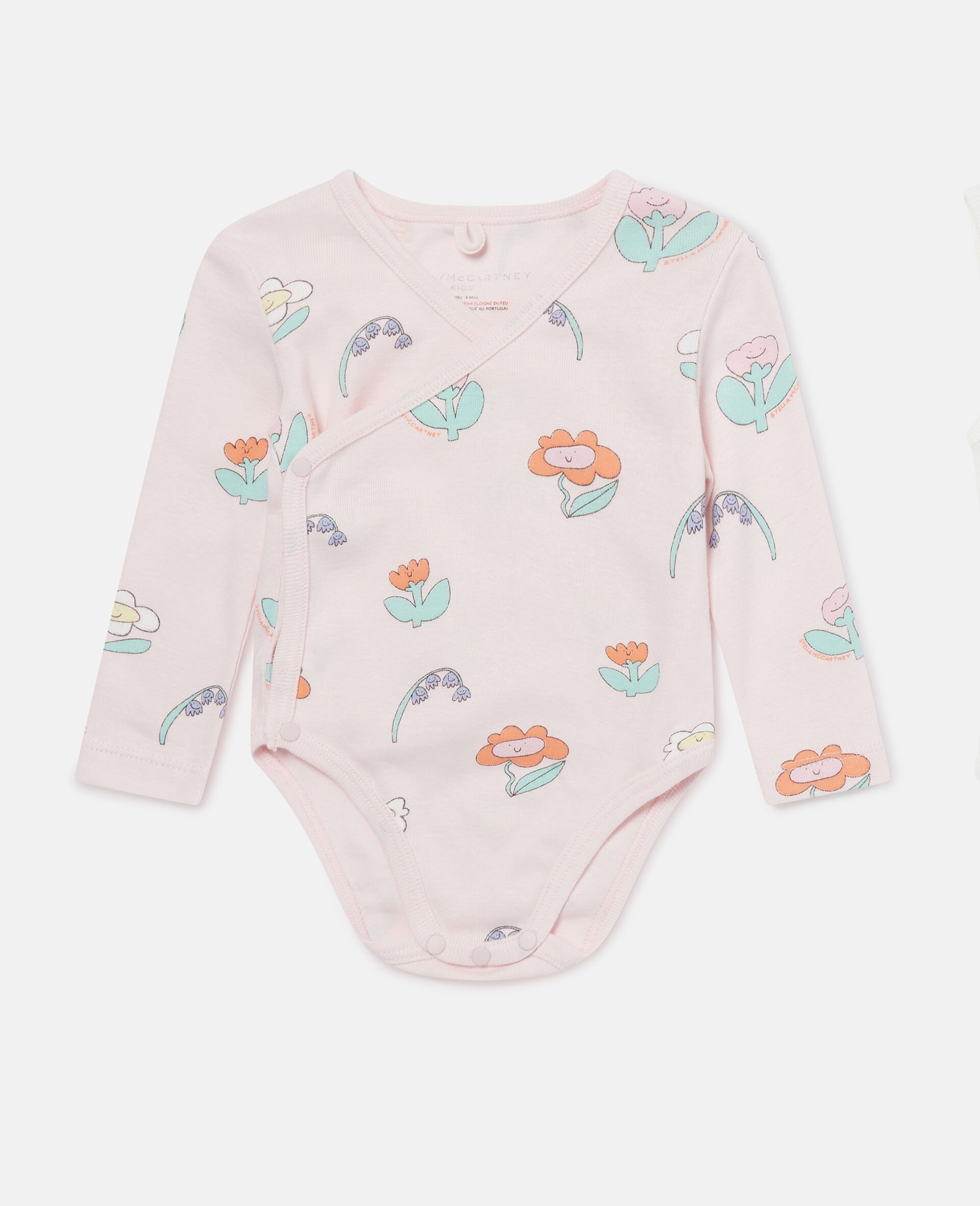 Floral Print Romper Set-Pink-large image number 1