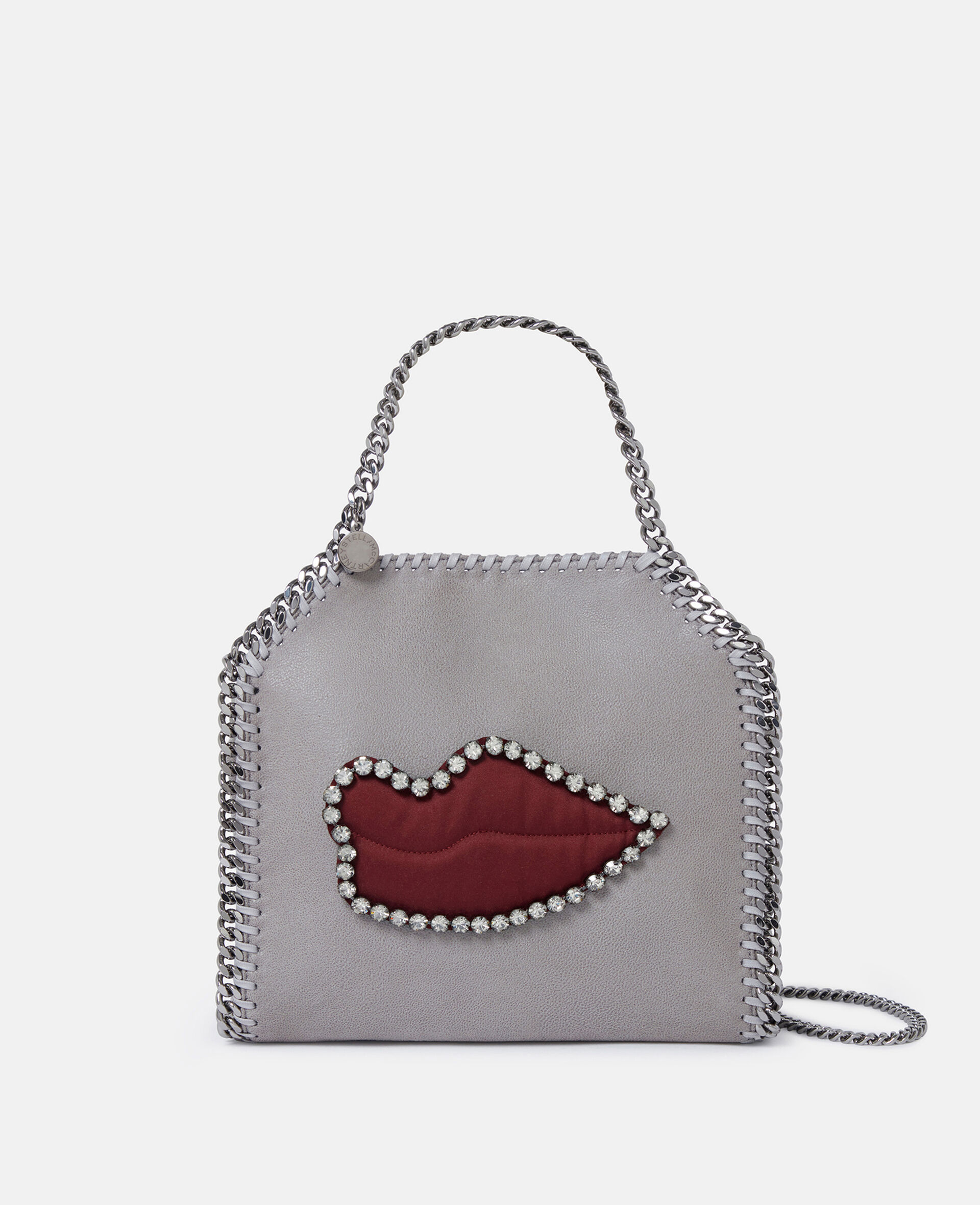 Falabella Lips Mini Tote Bag-Grey-large image number 0