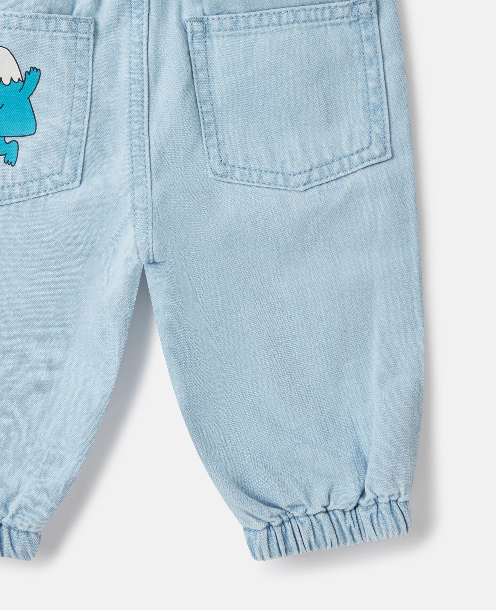 Jogginghose aus Jeans mit Earth Friends Grafik-Blau-large image number 3