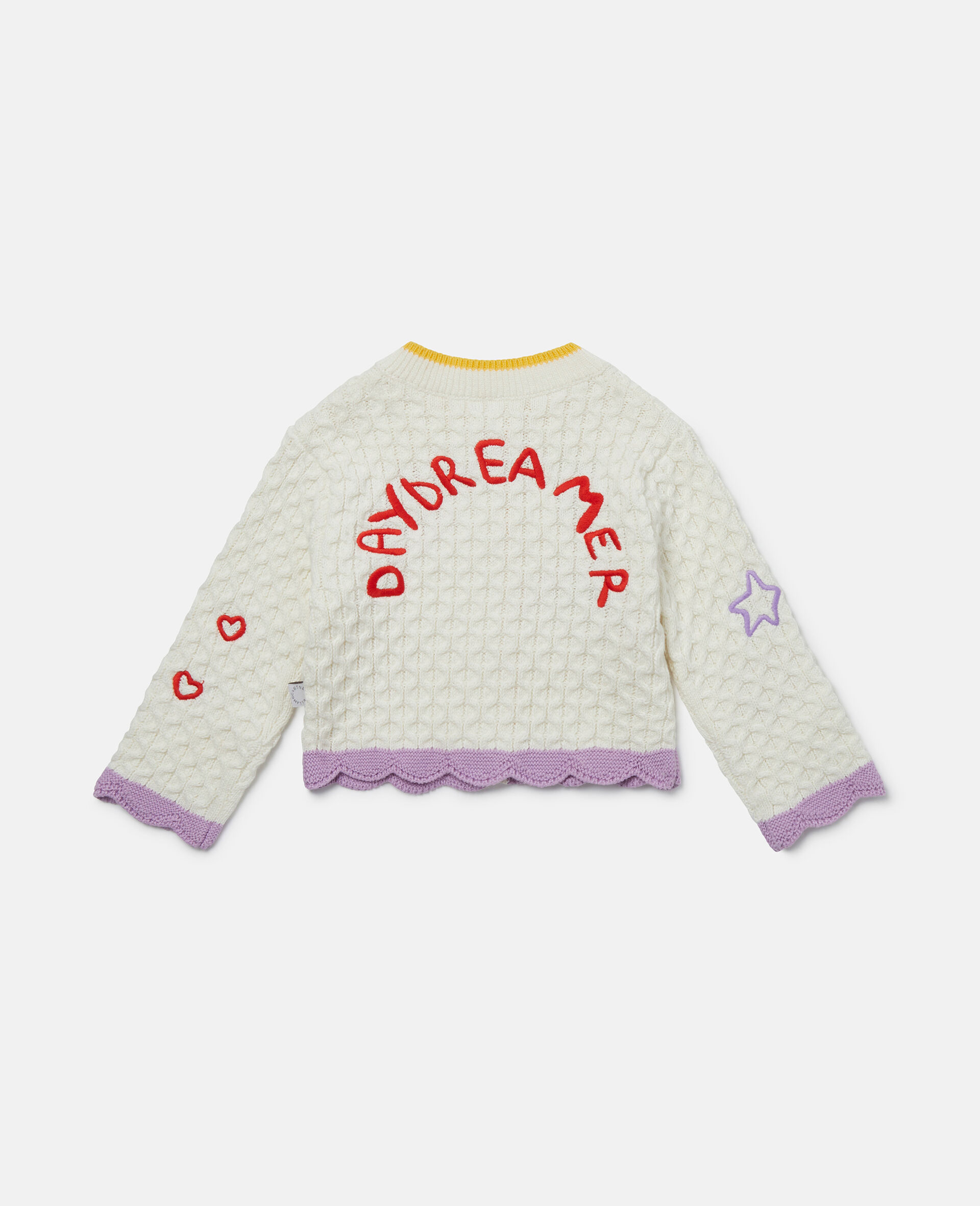 Doodle Embroidery Cardigan-Cream-large image number 2