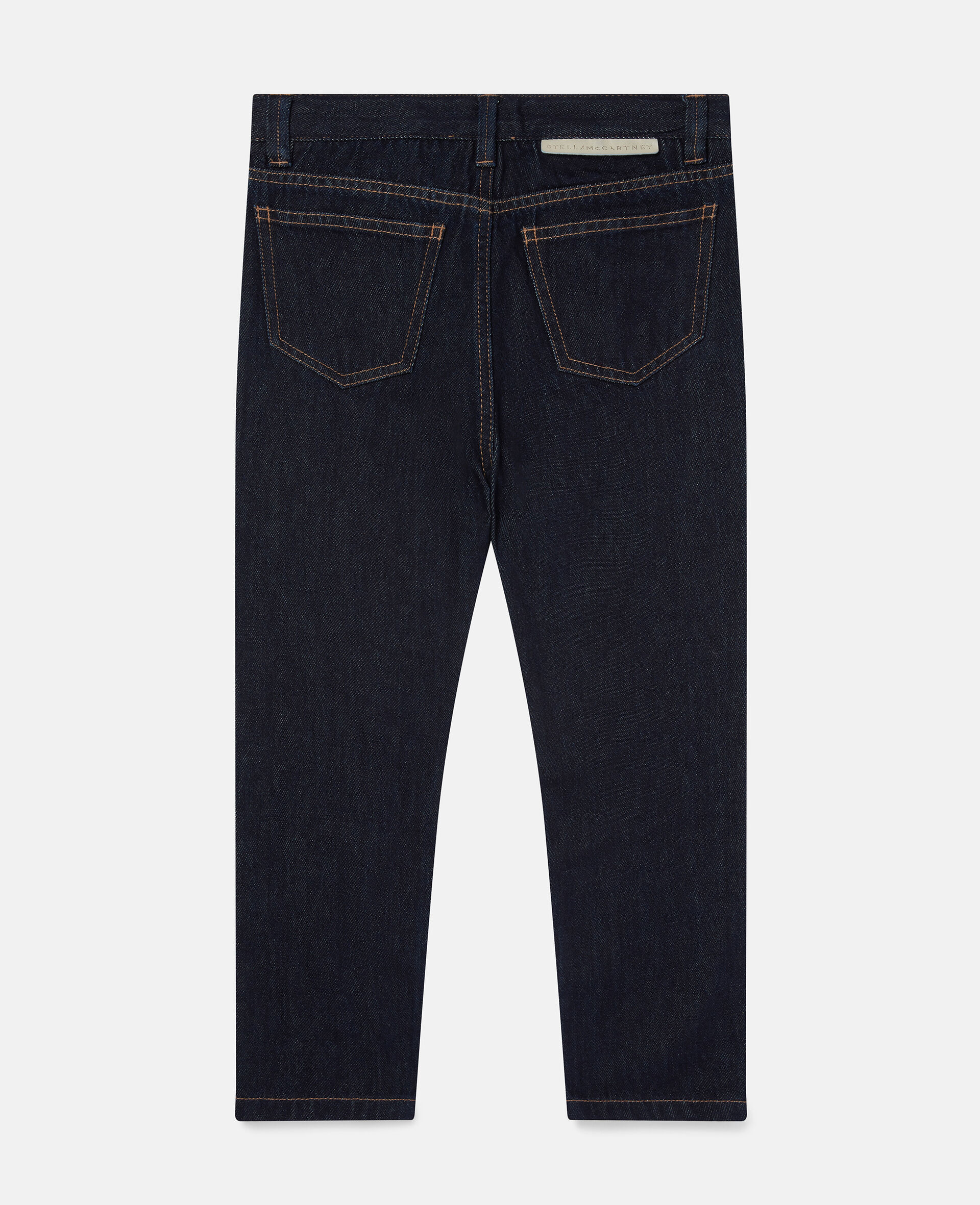 Dark Wash Denim Trousers-Blue-large image number 1