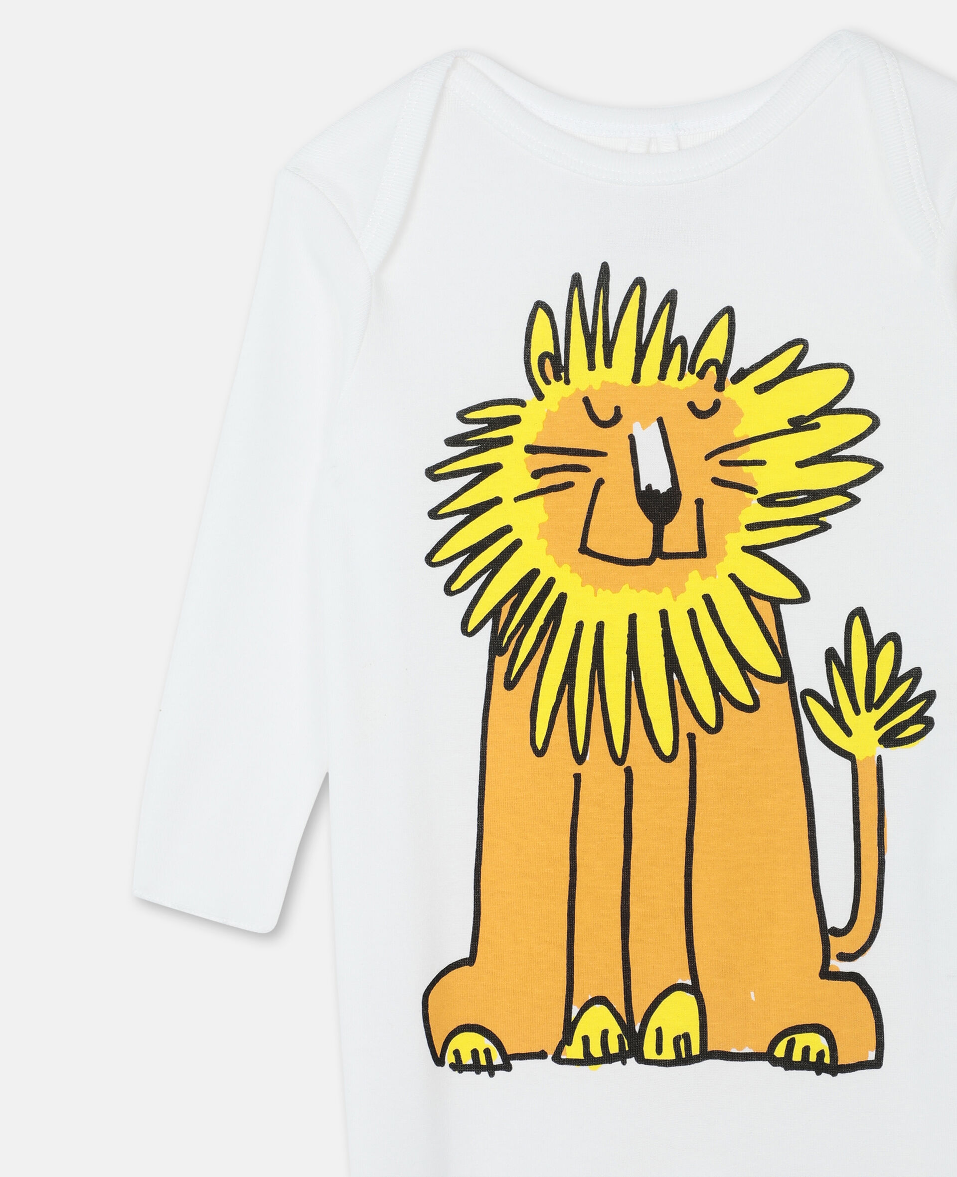 lion 棉质婴儿连体服与围兜套装