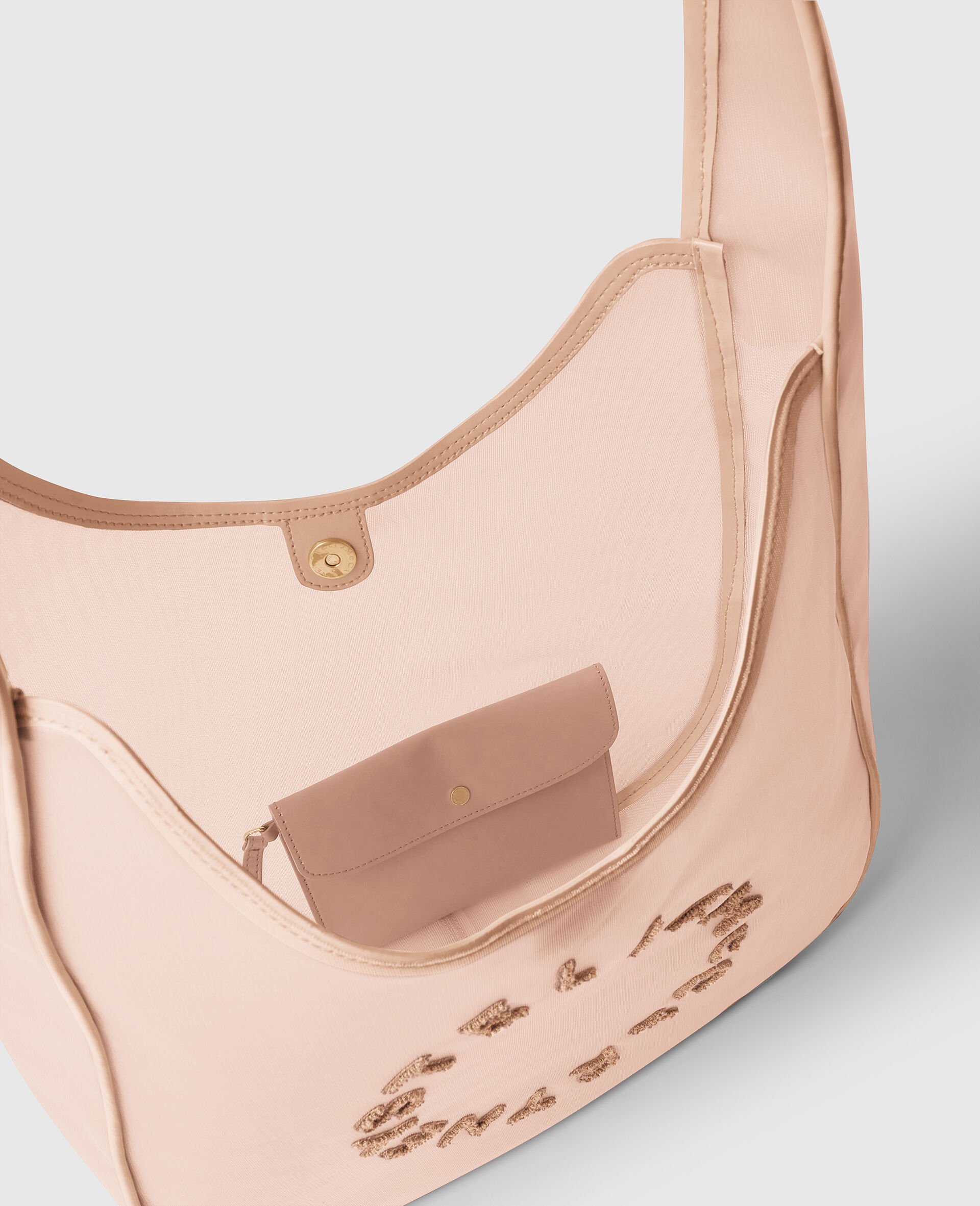 Logo Mesh Large Hobo Bag-Purple-large image number 3