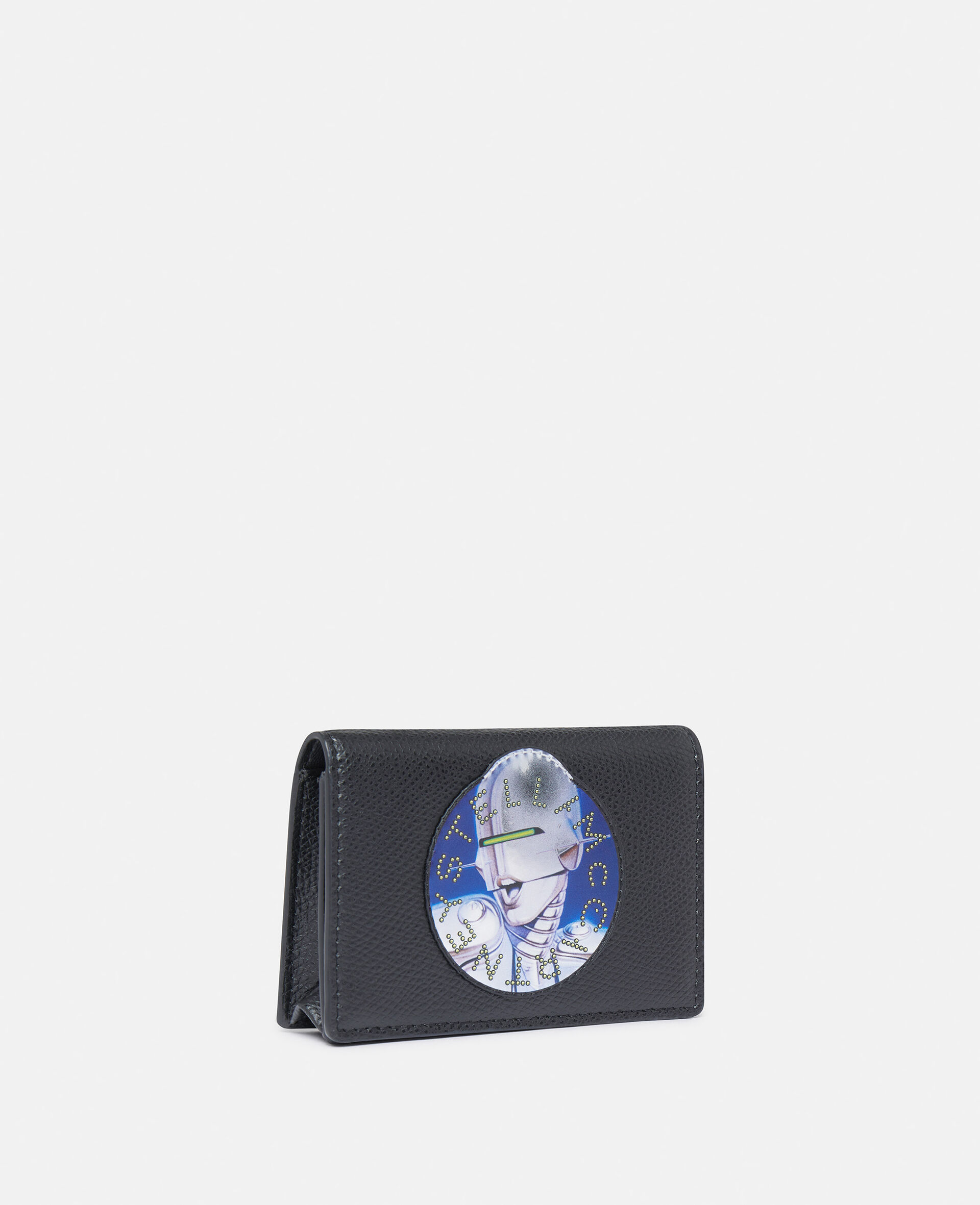 Sexy Robot Graphic Grained-Texture Wallet-Black-large image number 1