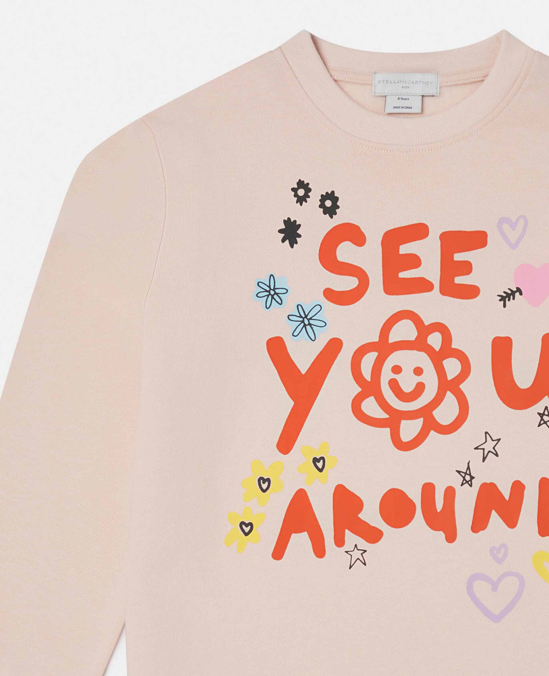 'See You Around' Slogan Sweatshirt-Pink-large image number 1