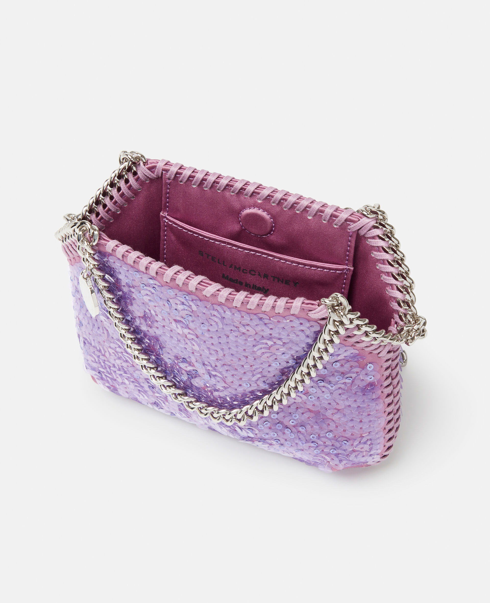 Women Lilac Falabella Sequinned Mini Shoulder Bag Stella McCartney CH
