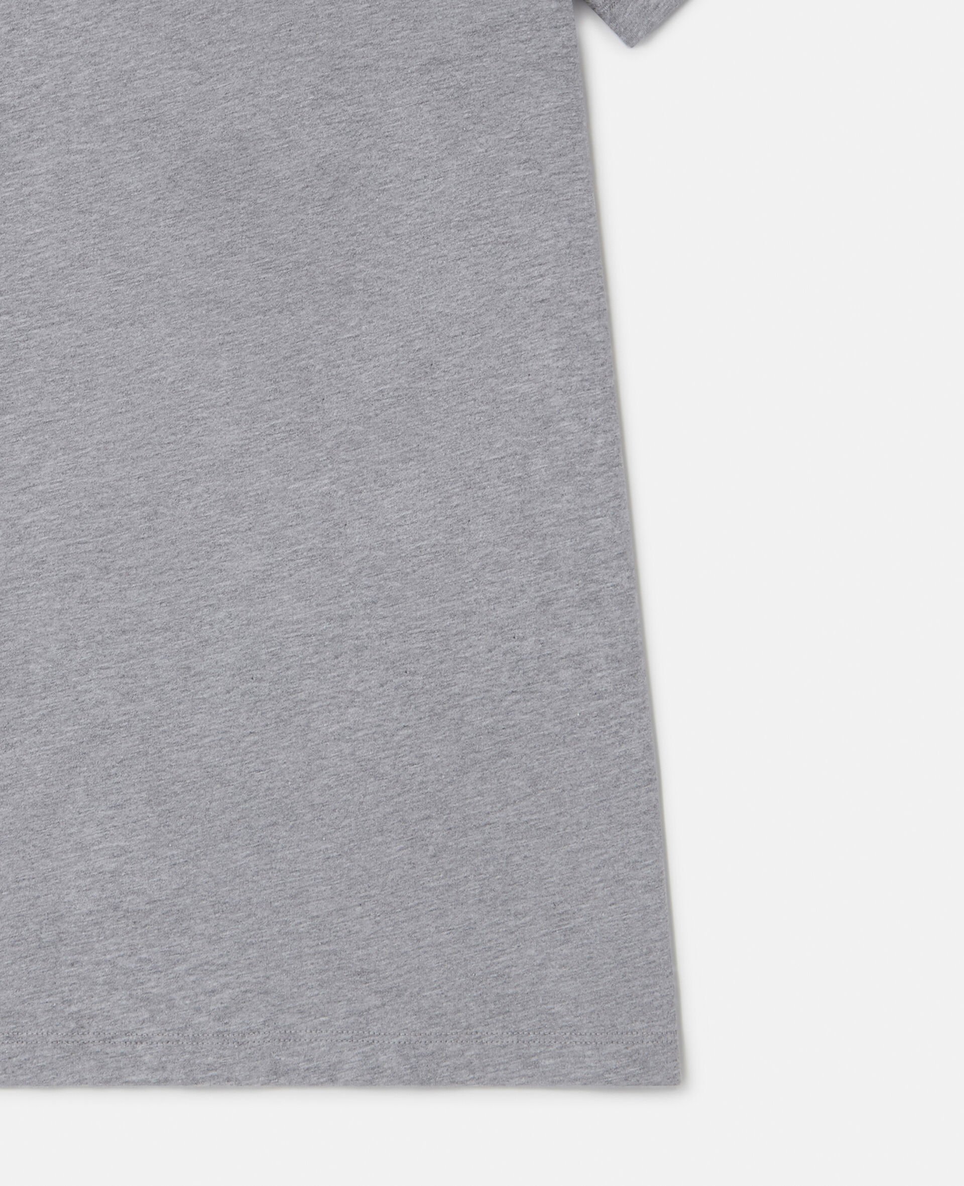 T-Shirt-Kleid mit Fransen und Stern-Motiv-Grau-large T-Shirt-Kleid mit Fransen und Stern-Motiv-Grau-large image number 3