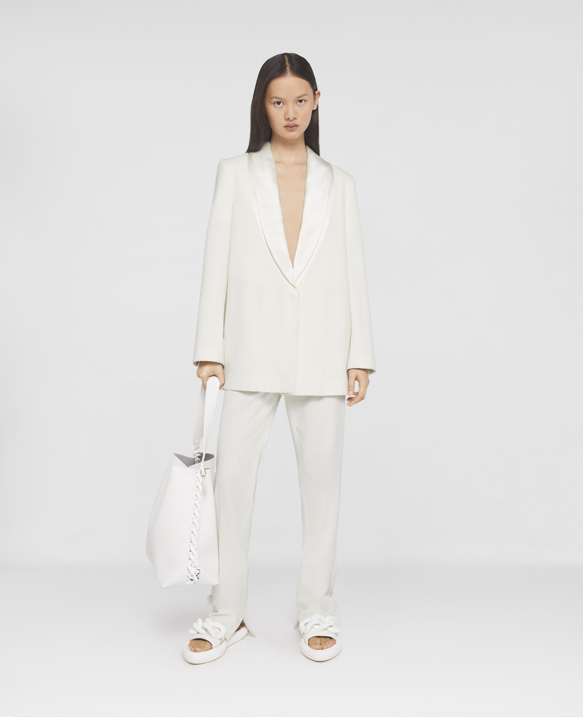 Twill Tailored Dinner Jacket-White-large image number 2