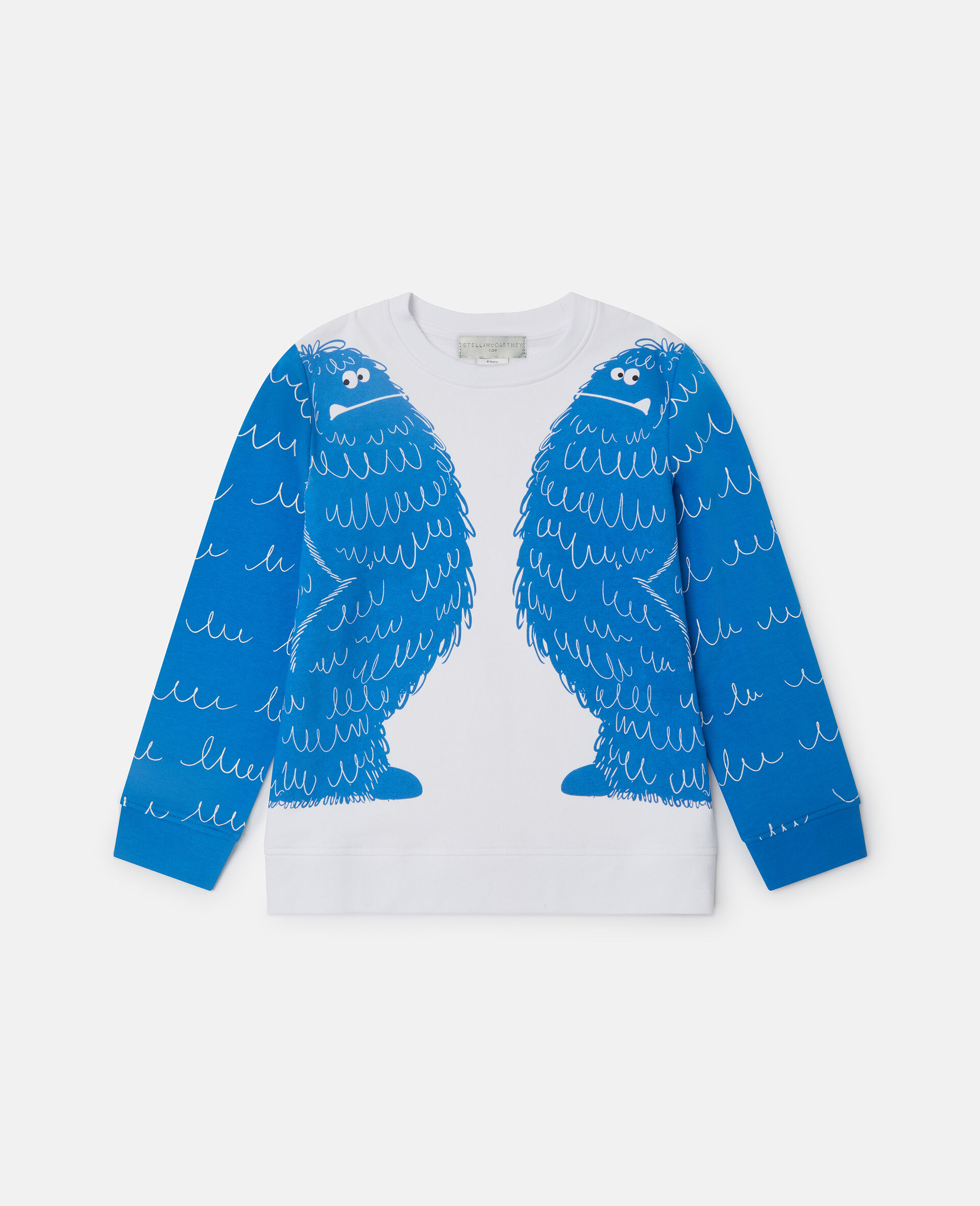 Monster Graphic Crewneck Sweatshirt-White-large image number 0