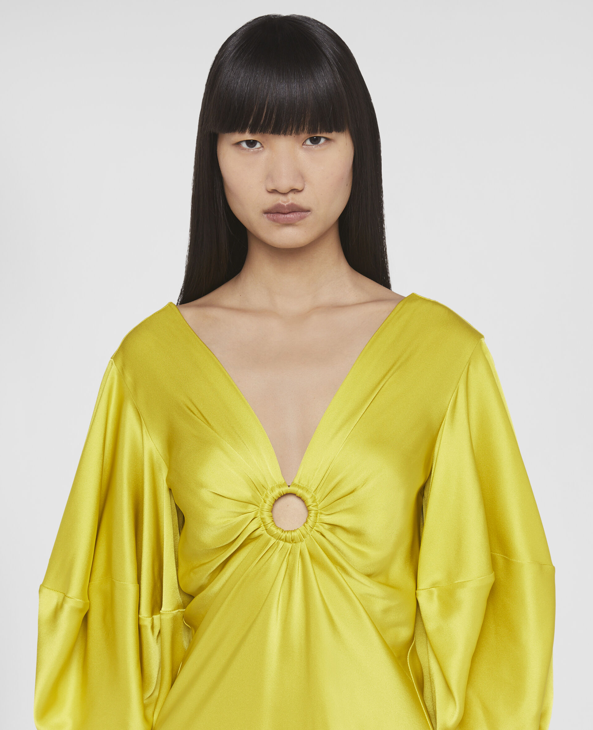 Rewild Doodle Print Double Satin Maxi Dress-Yellow-large image number 3
