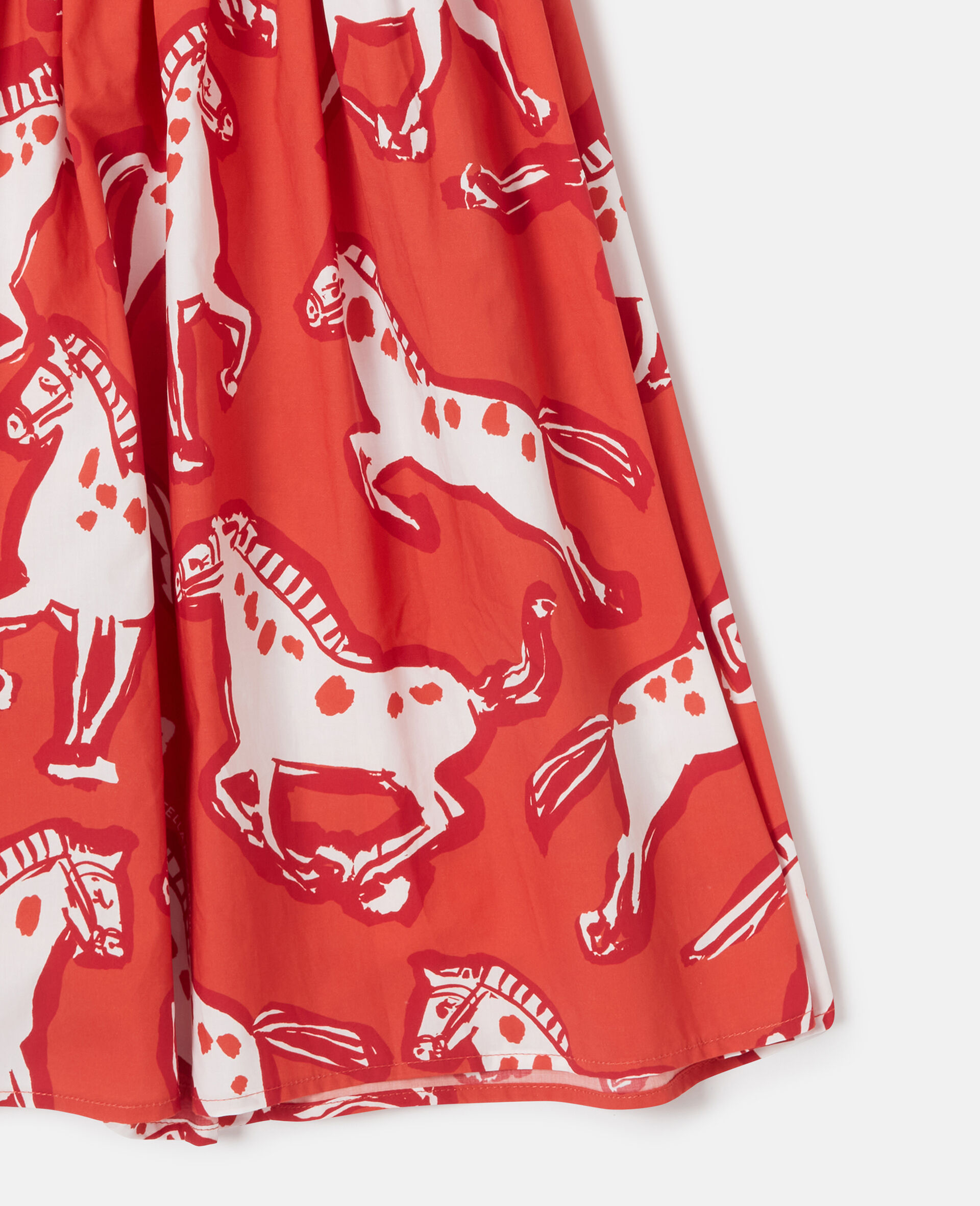 Horse Print Popeline Dress-Multicolour-large image number 3