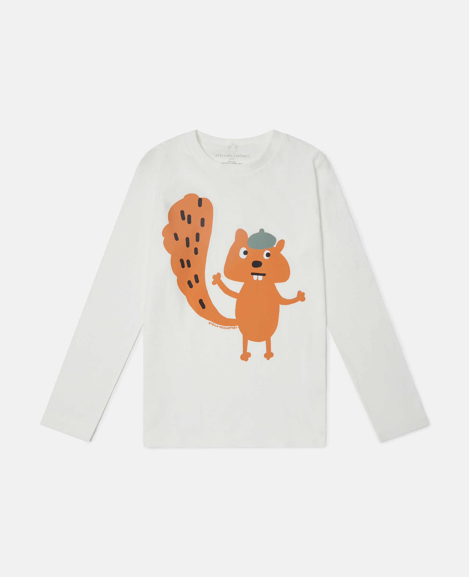 Squirrel Graphic Long-Sleeve Top-White-large image number 0