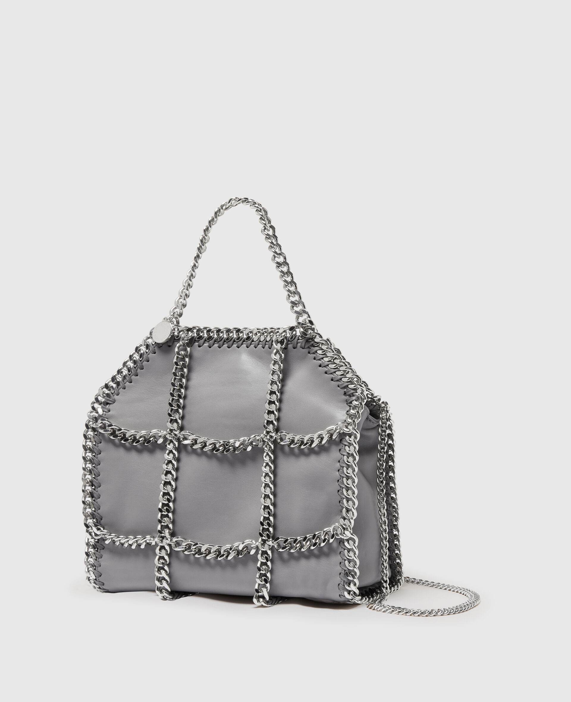 Falabella Mini Tote Bag in limitierter Auflage mit Kette-Grau-large image number 2