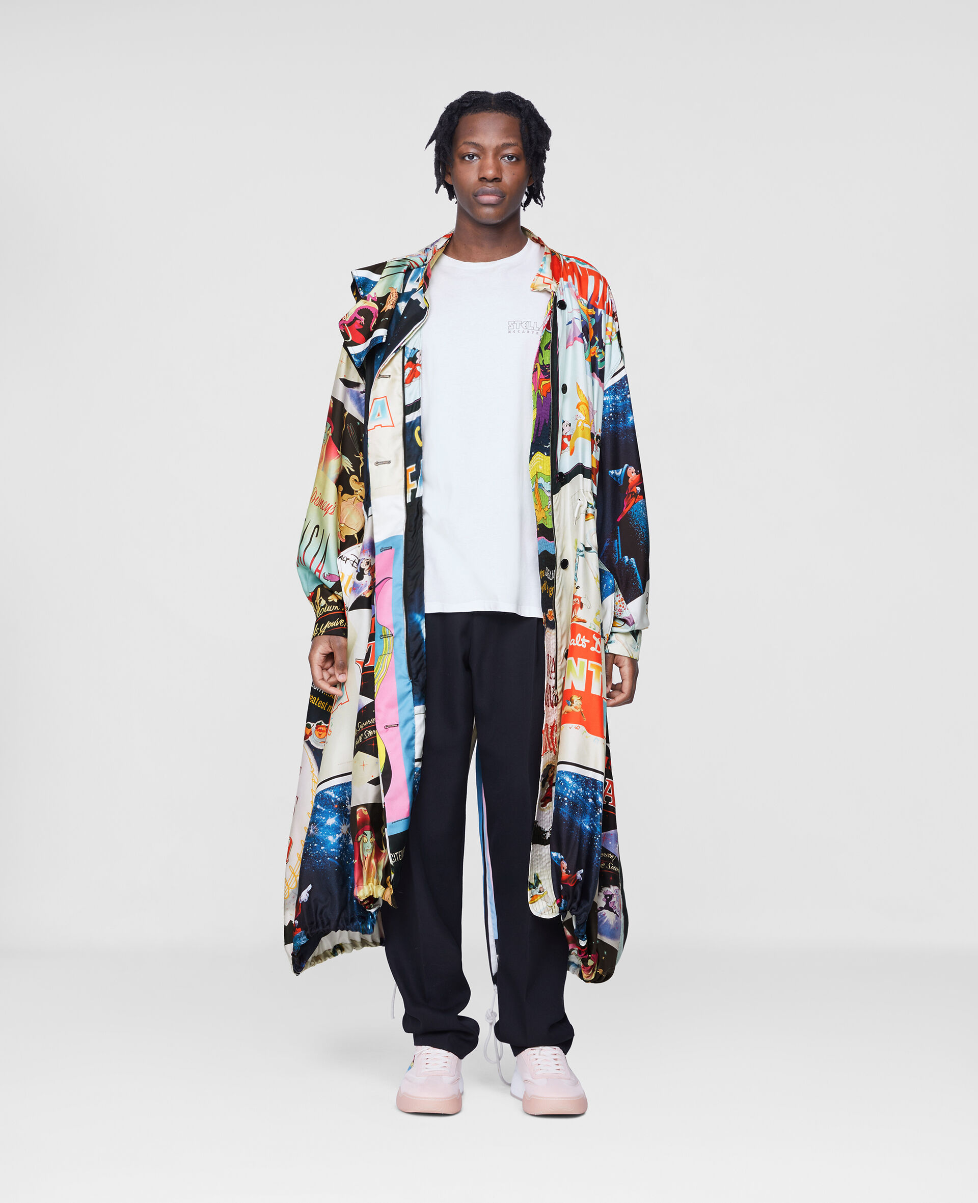 Fantasia Poster Print Trench Coat-Multicolour-large image number 3