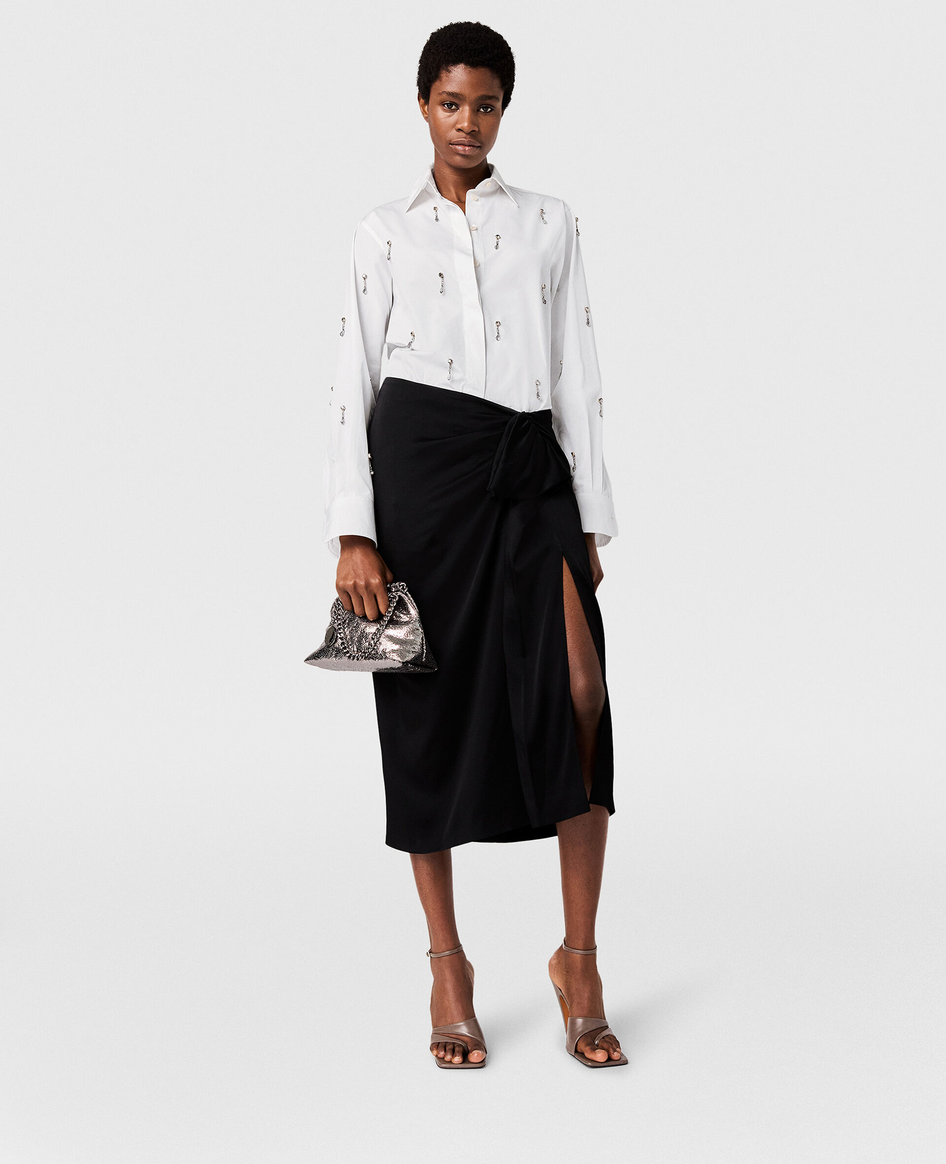 Chemise Oxford avec cristaux sans plomb-Blanc-large image number 5