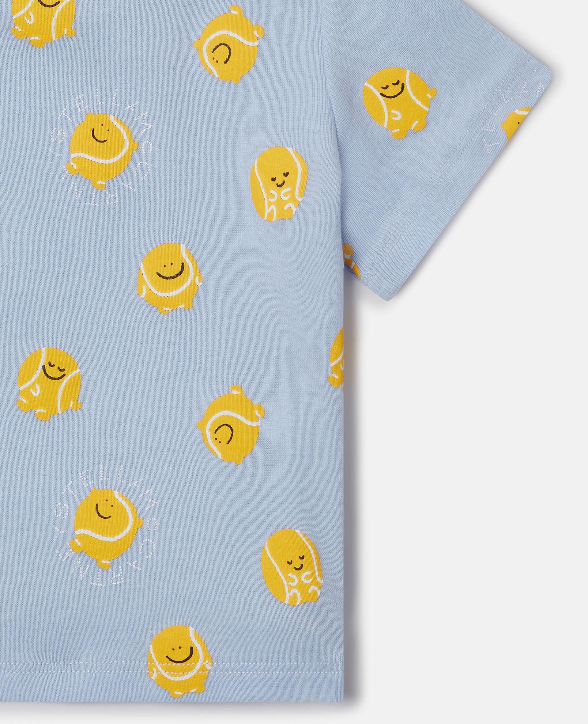 Tennis Ball Print T-Shirt -Blue-large image number 3