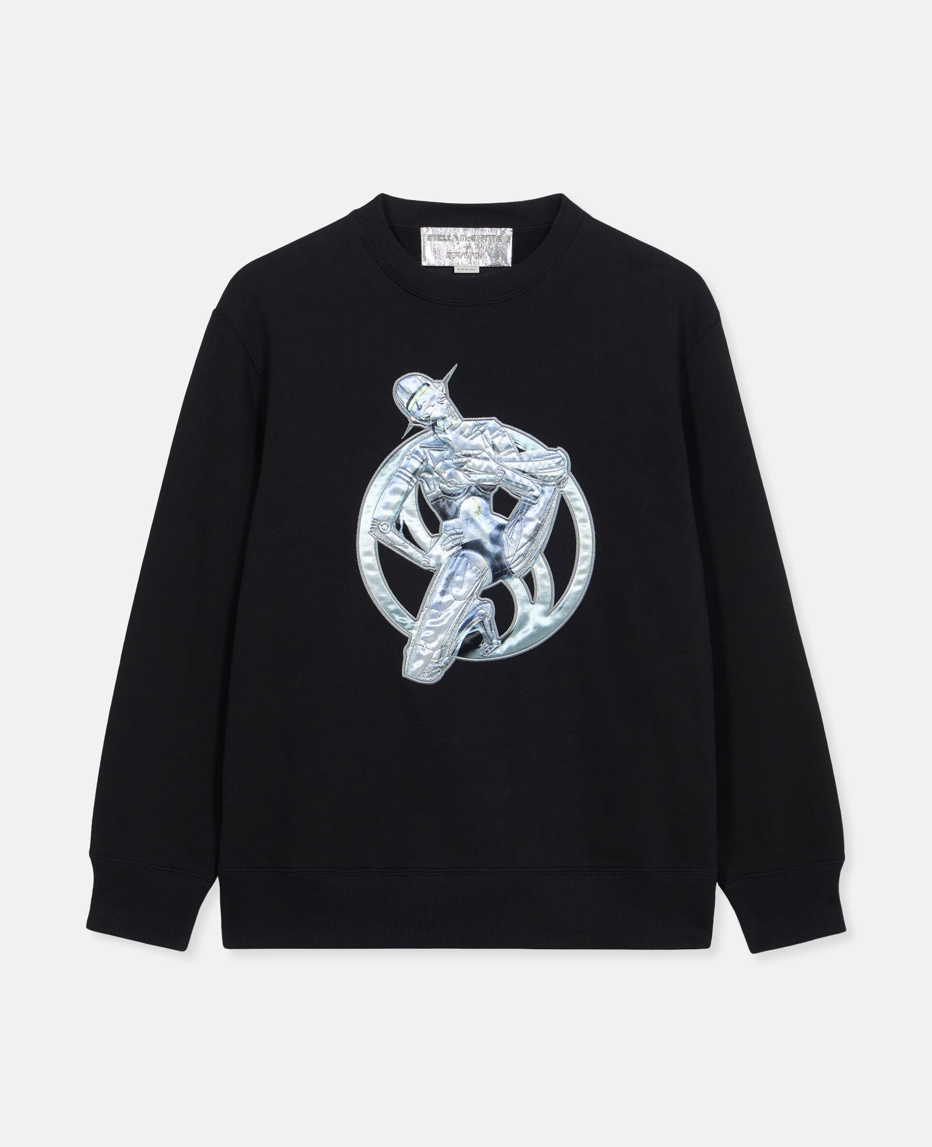 Sexy Robot Organic Cotton Knit Jumper-Black-large image number 0