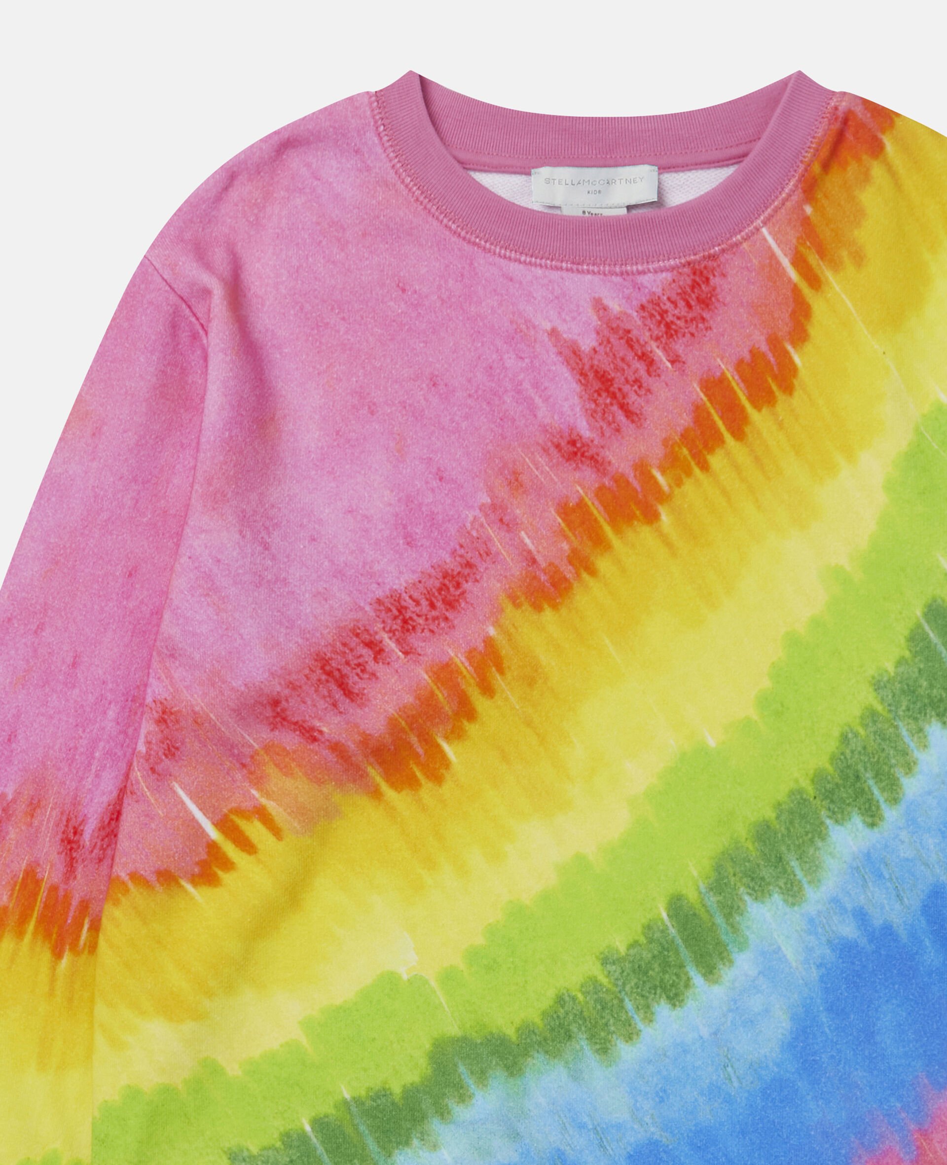 Rainbow Print Fleece Sweatshirt-Multicoloured-large image number 1