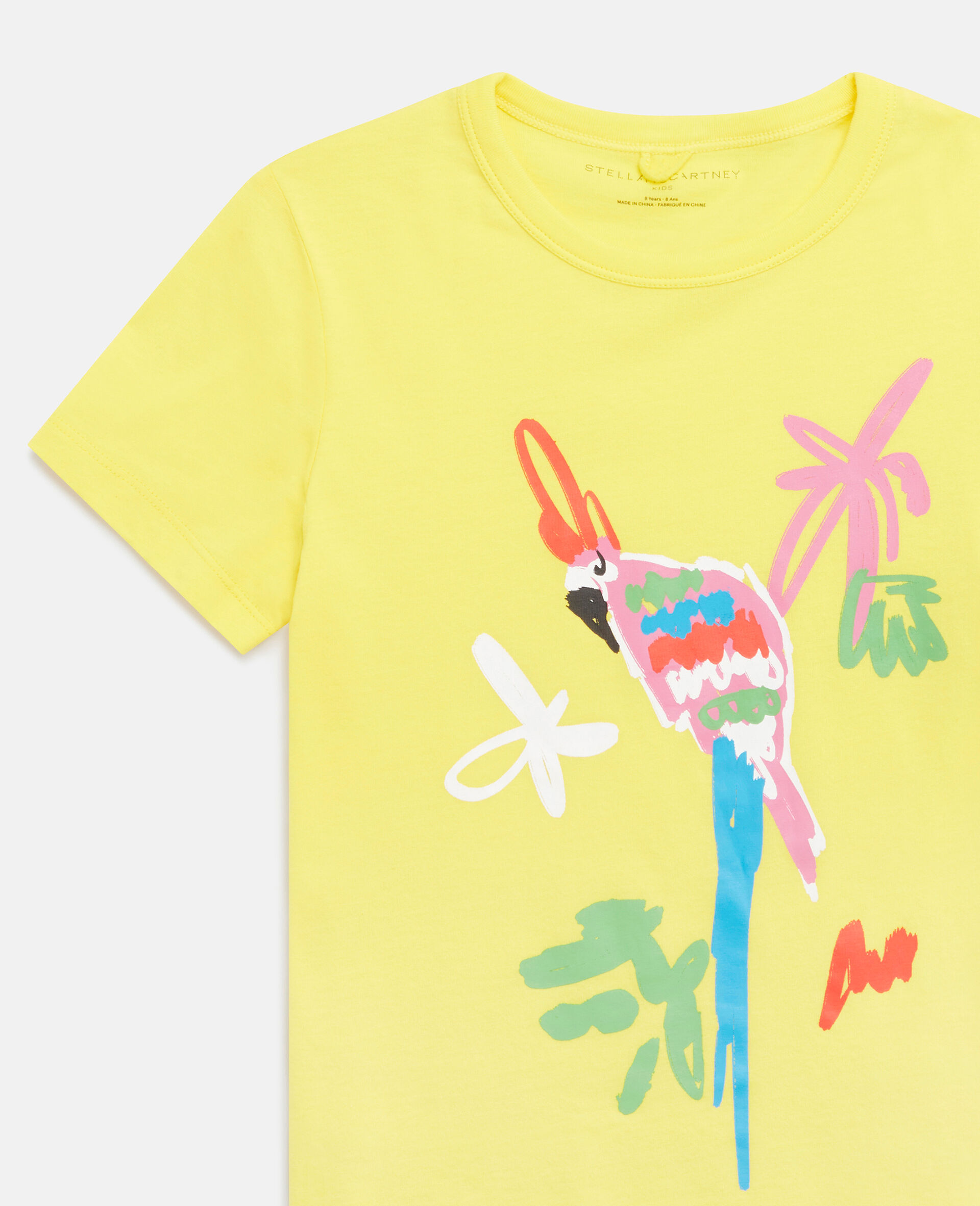 Parrot Print T-Shirt-Yellow-large image number 1