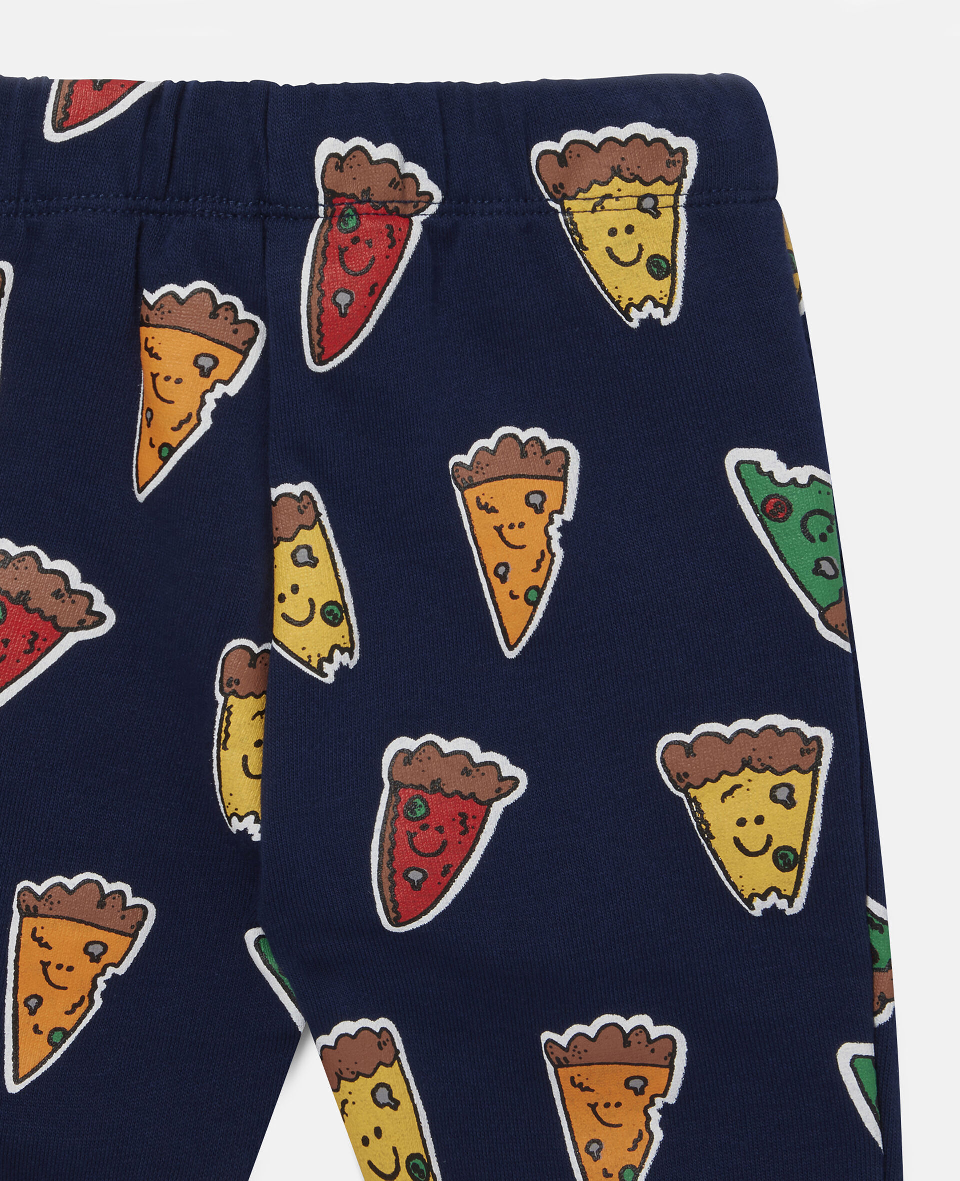 Pantalon de jogging en polaire motif pizza-Bleu-large image number 2