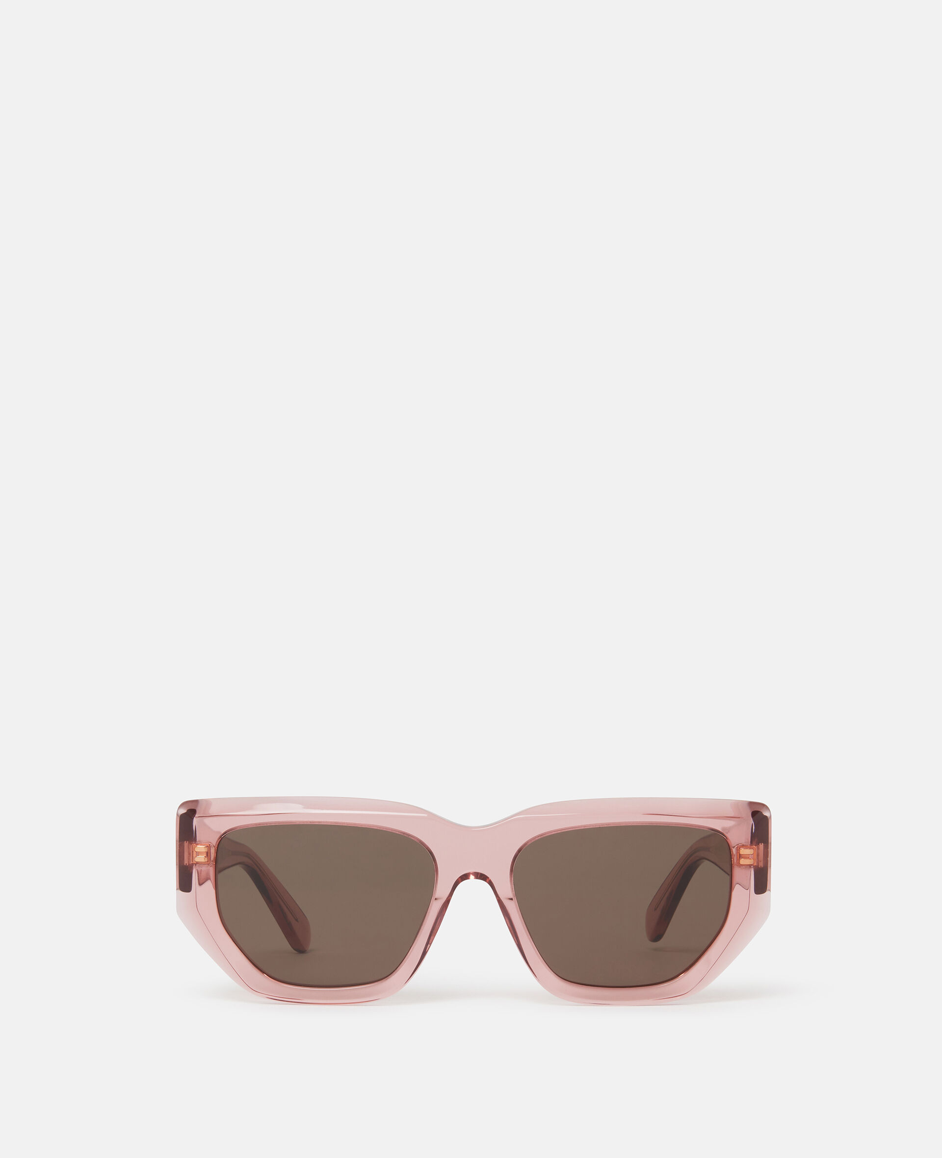 Lunettes de soleil oeil de chat avec logo-Rose-medium