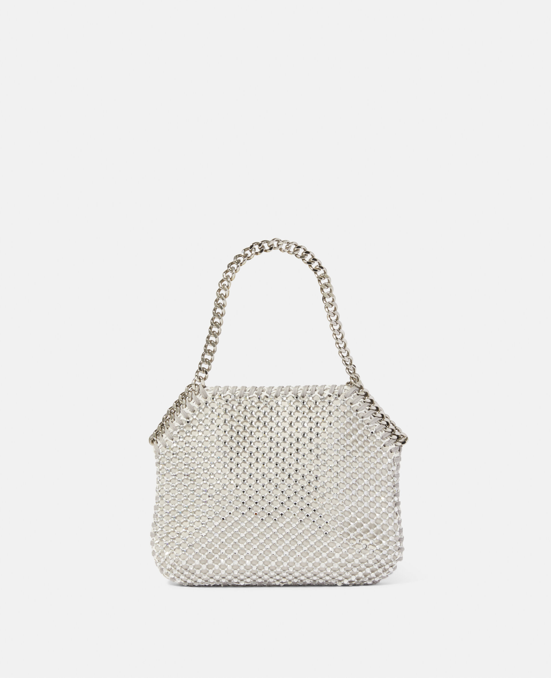 Falabella Crystal Mesh Mini Tote Bag-Grey-large image number 2