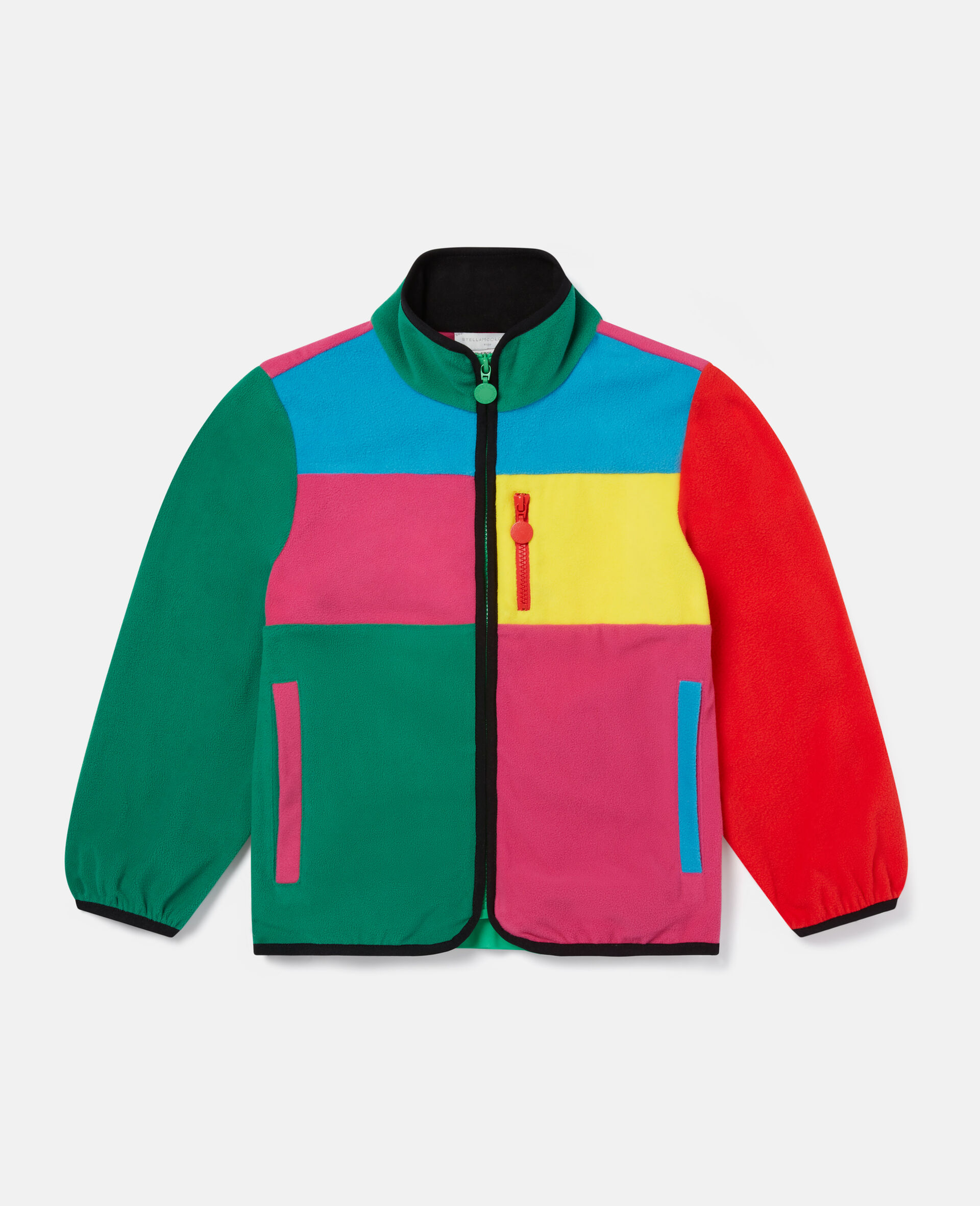 Colourblock Polar Fleece Snow Zip Jacket-Multicolour-large image number 0