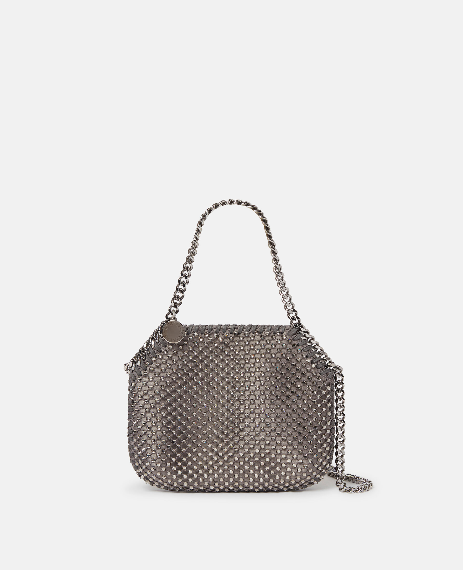 Falabella Crystal Mesh Mini Tote Bag-Grey-large image number 0