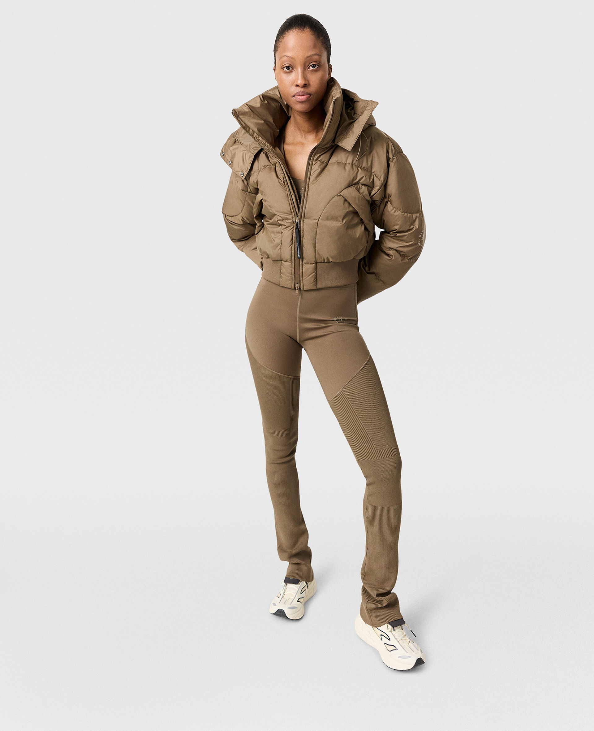 TrueNature Cropped Padded Jacket-Brown-large image number 6