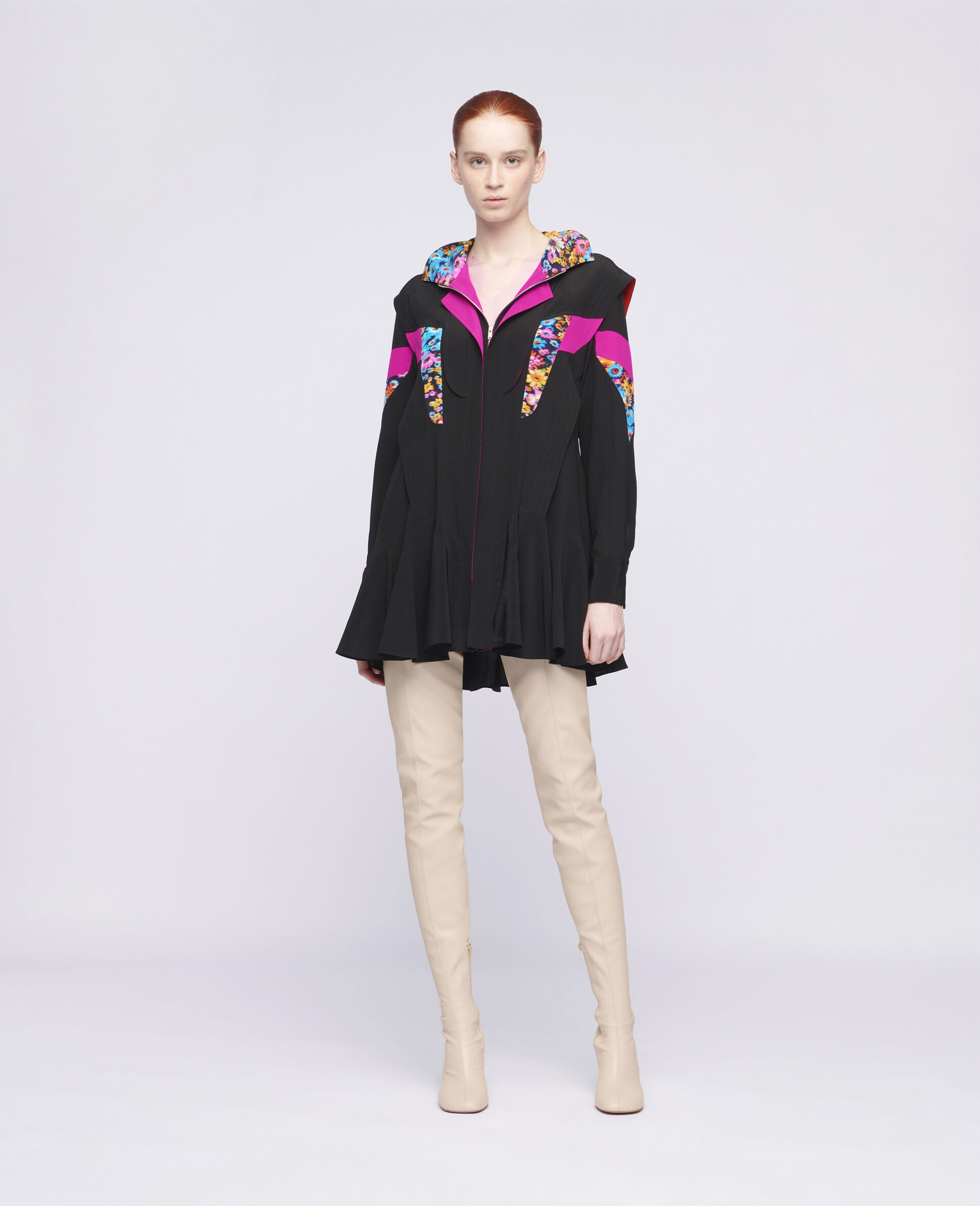 Monica Silk Dress-Multicolour-large image number 1