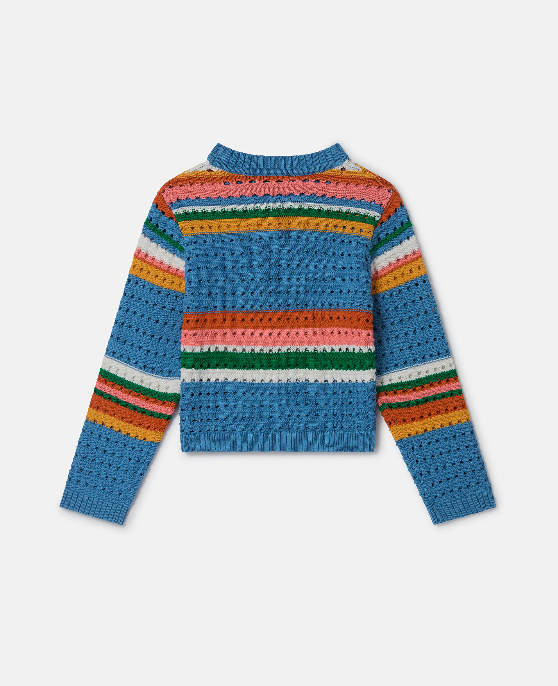 Stella Embroidered Crochet Sweater-Blue-large image number 2