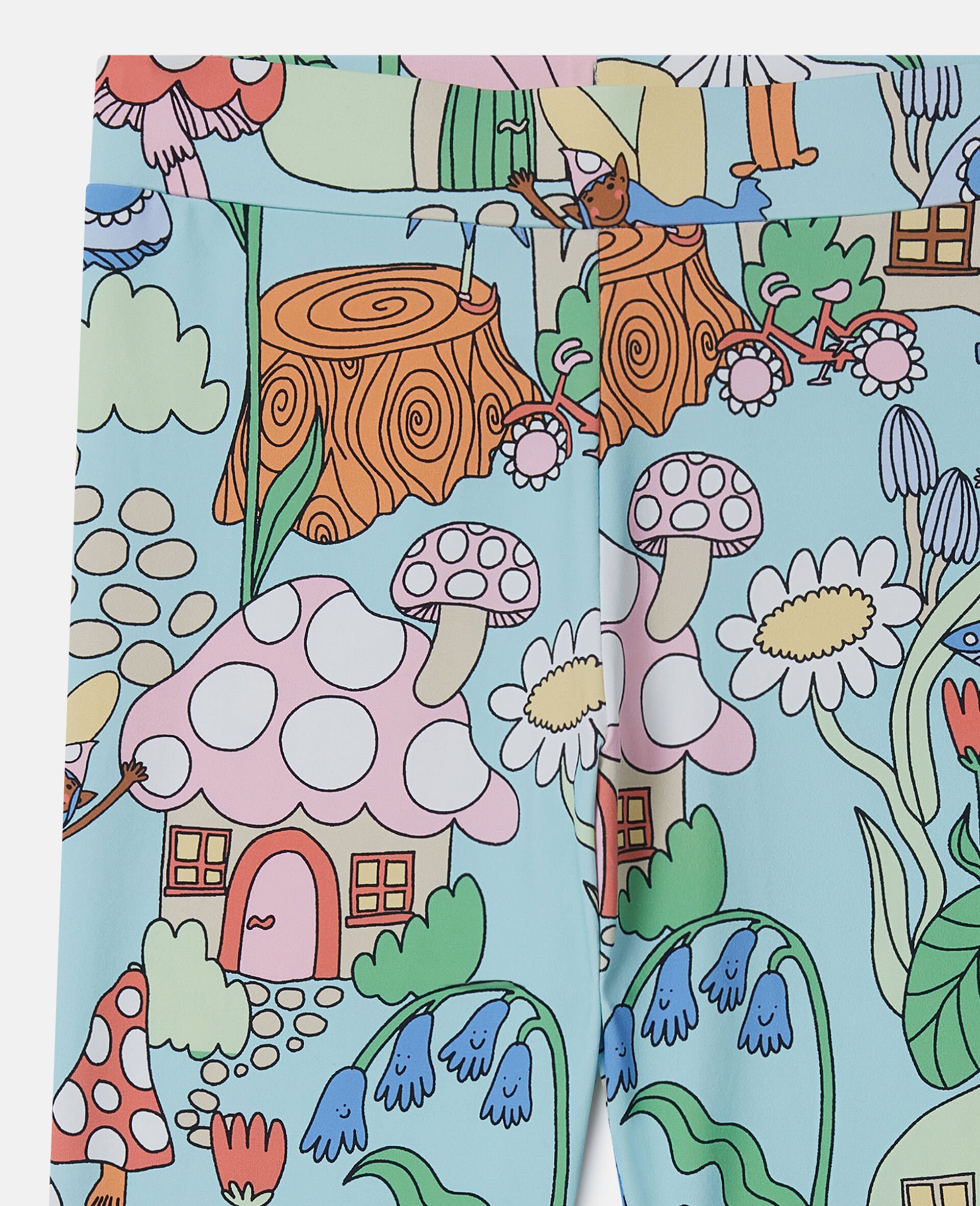 신축성 있는 우드랜드 프린트 레깅스-그린-large image number 1