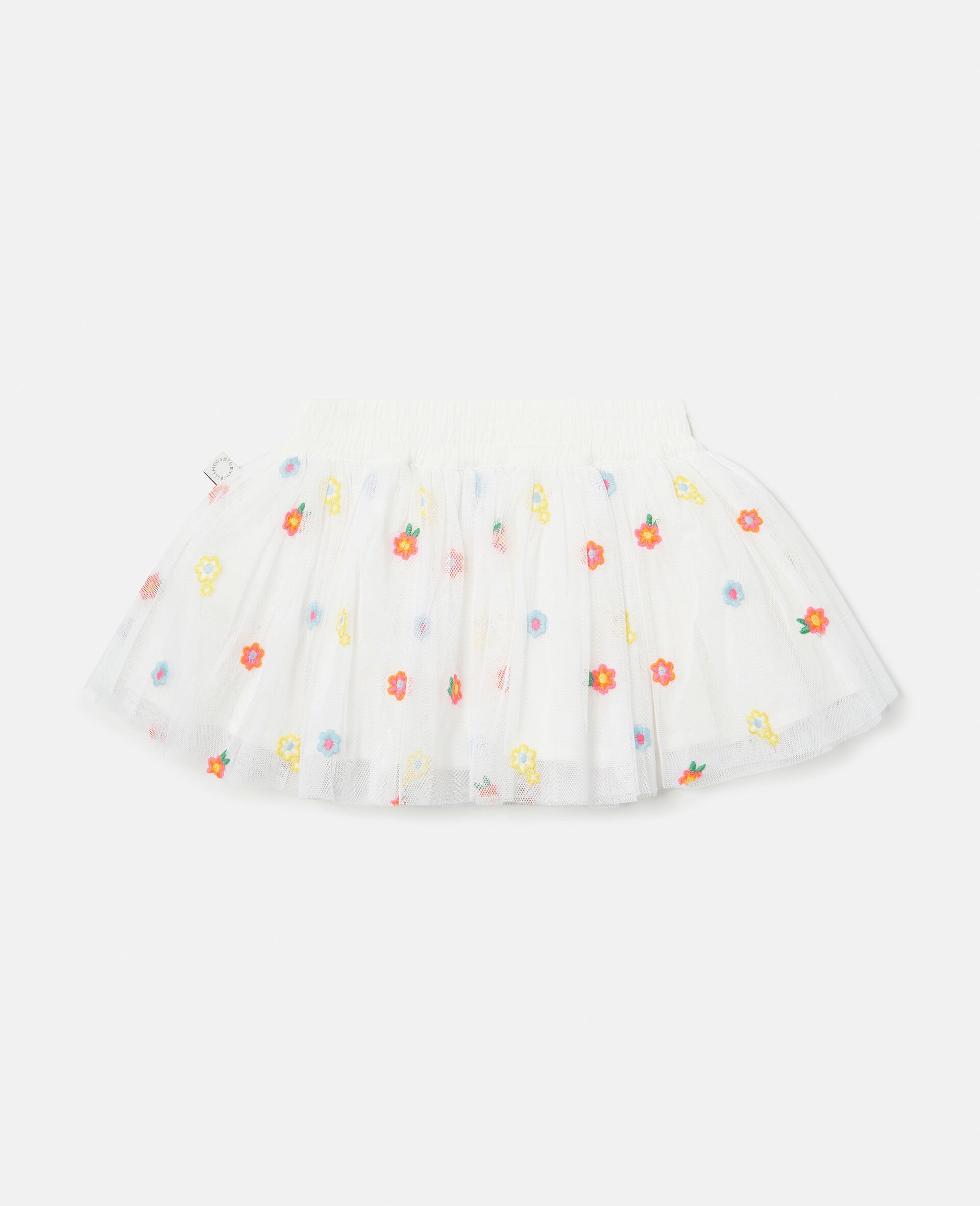 Flower Embroidery Tulle Skirt-Pink-large image number 2