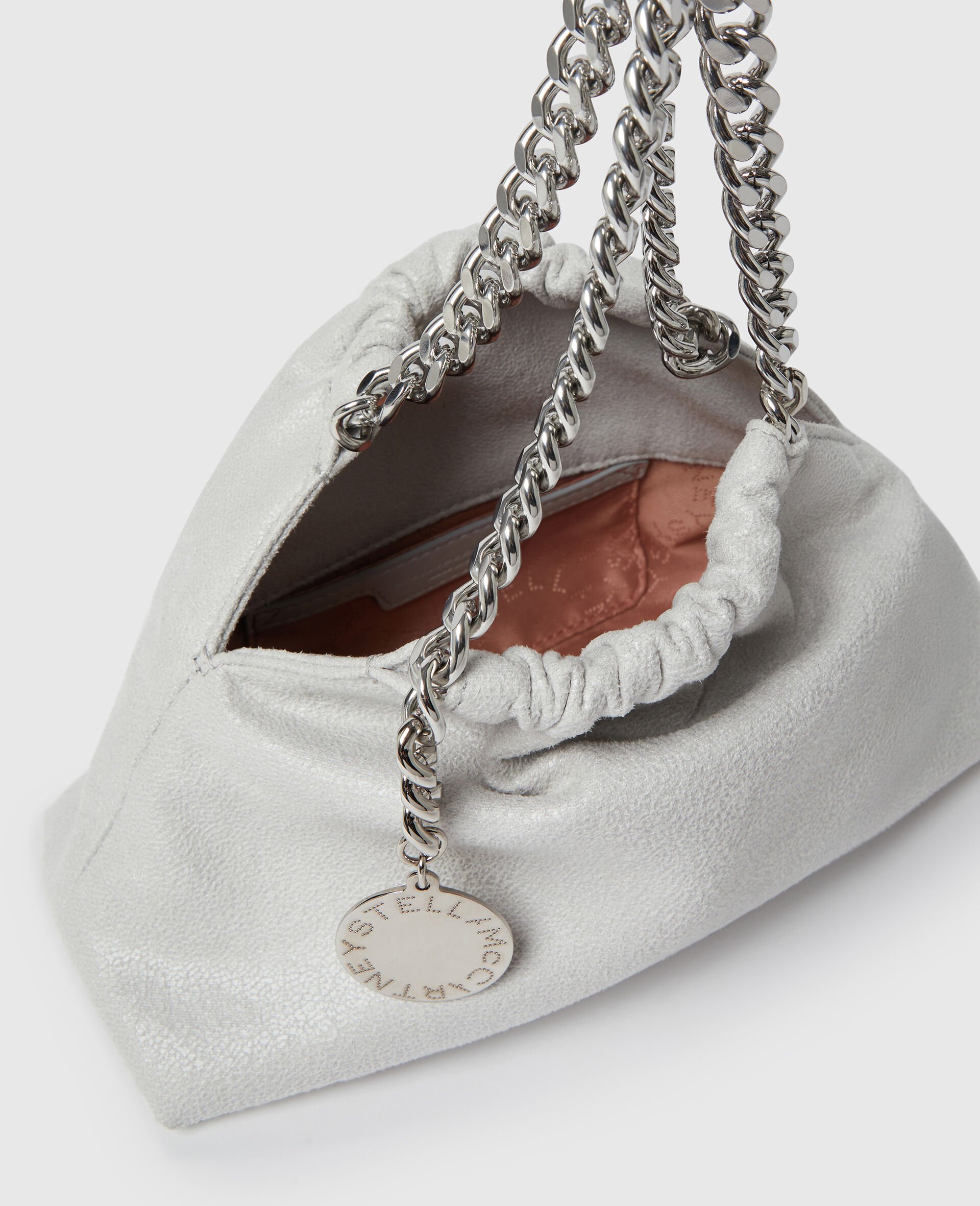 Falabella Mini Drawstring Bag with Airlite Chain-灰色-large image number 3