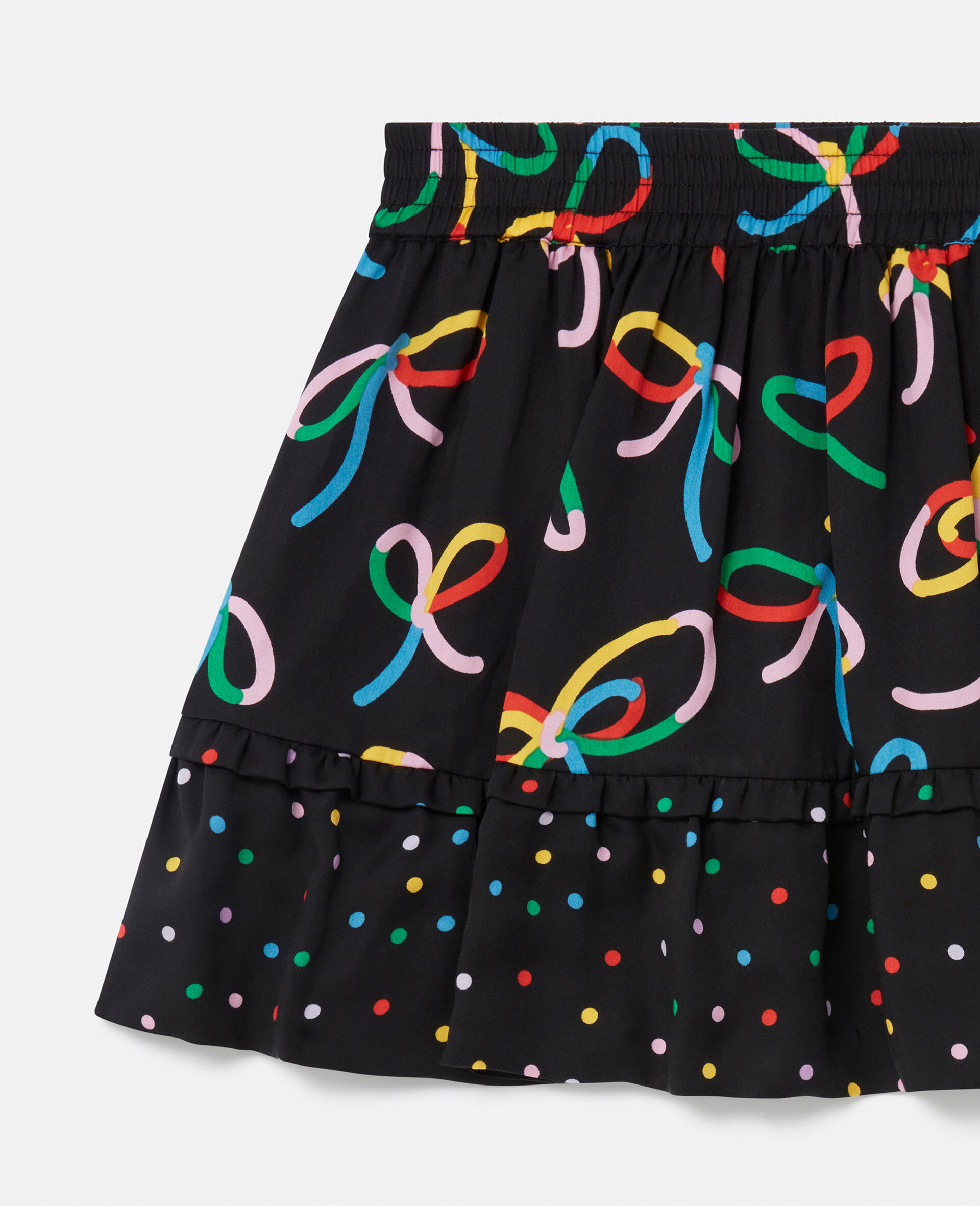 Ribbon Print Polka-Dot Skirt -Multicolour-large Ribbon Print Polka-Dot Skirt -Multicolour-large image number 1