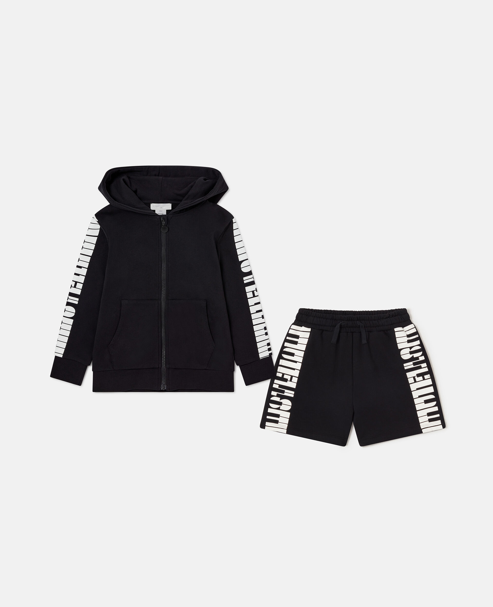 Logo Tape Tracksuit Set-Black-medium