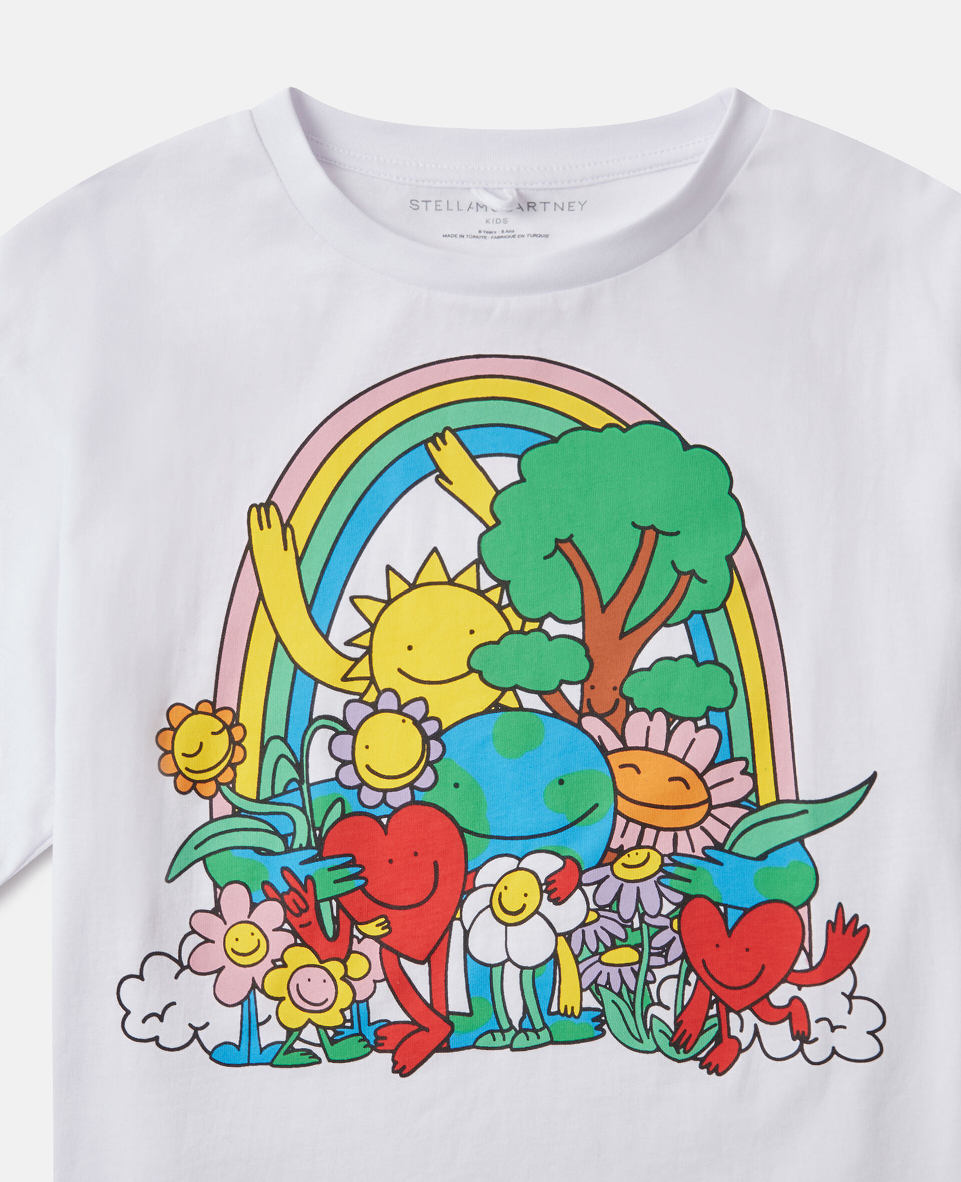 T shirt graphique court Amis de la Terre-Blanc-medium