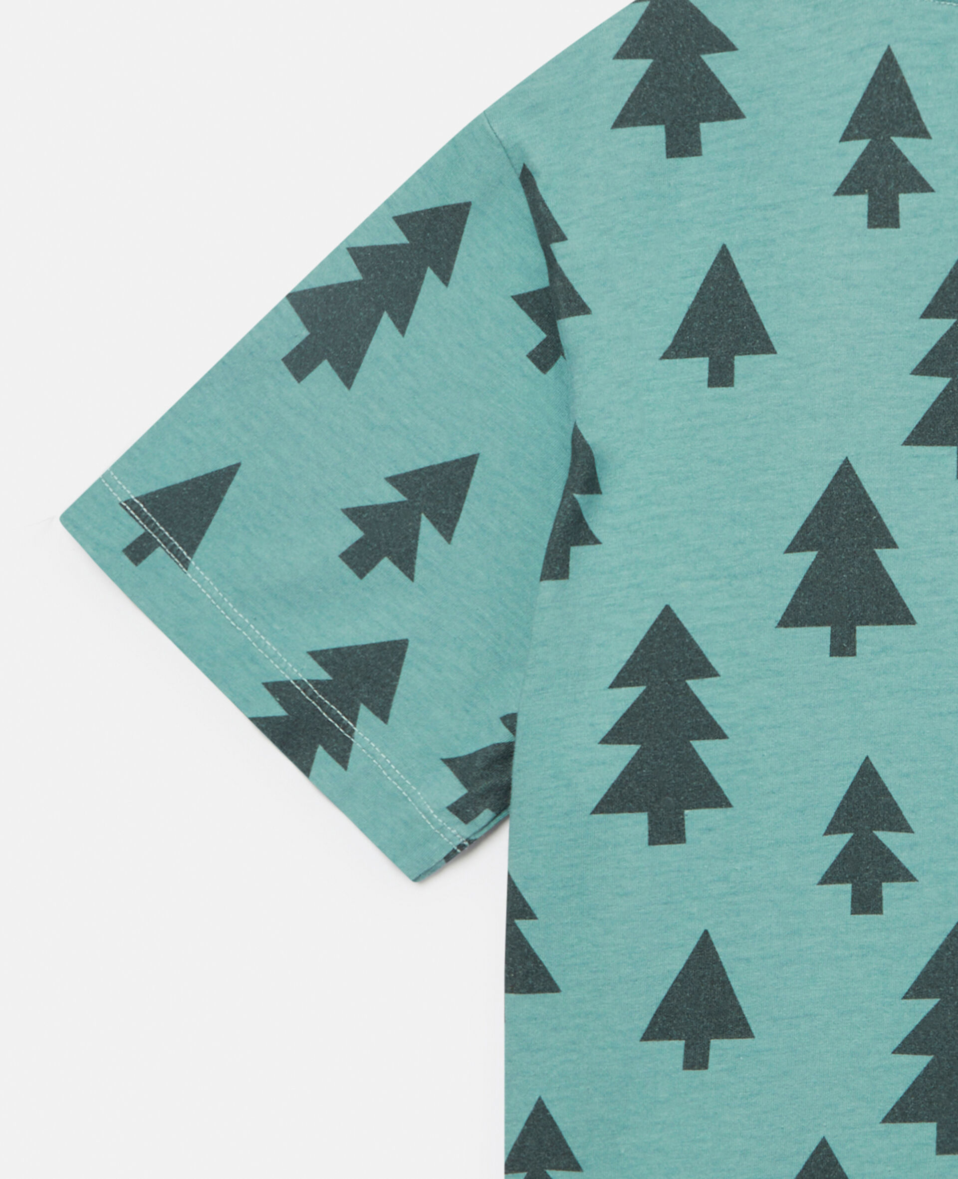 Tree Print Cotton T‐Shirt-Green-large image number 3