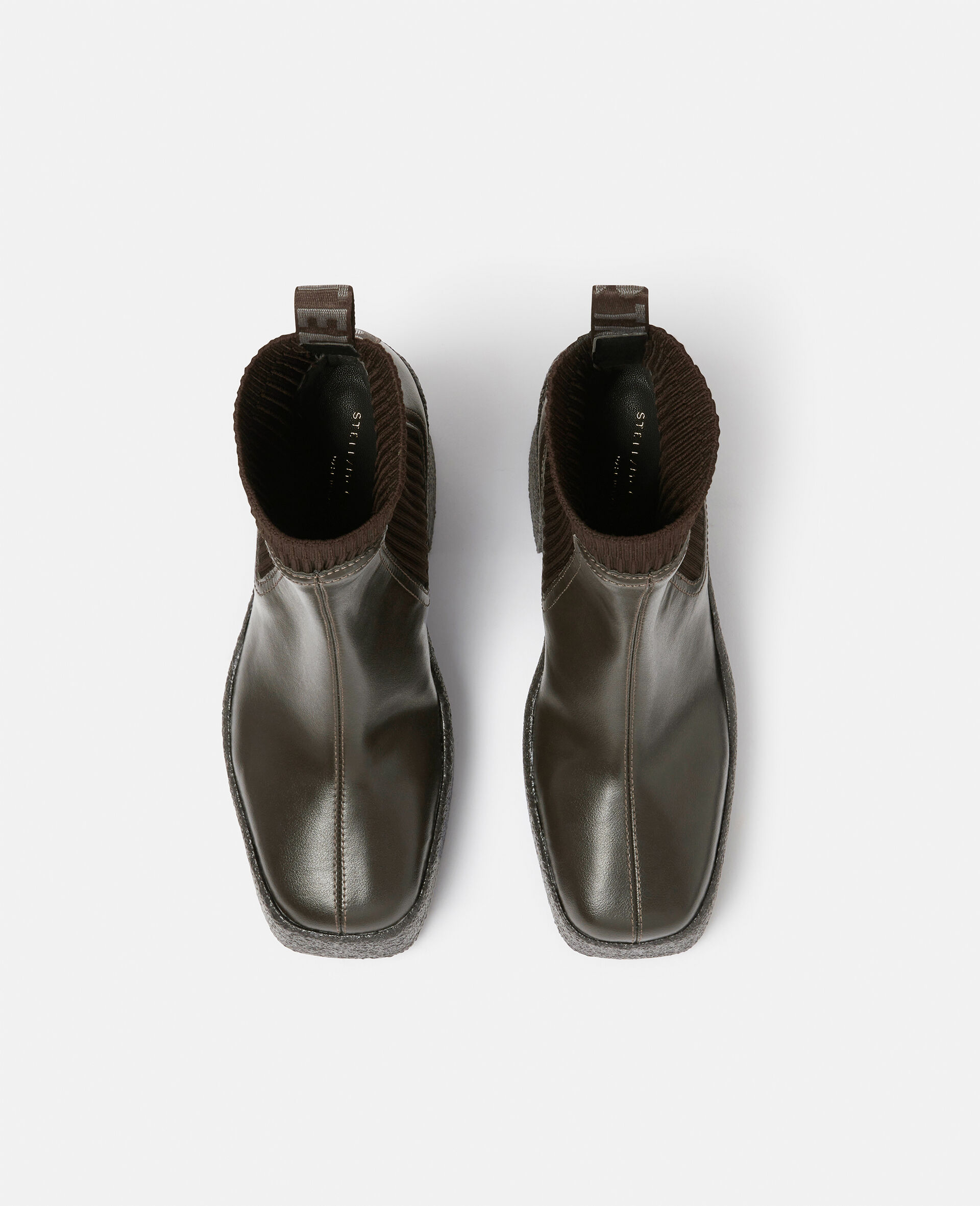 Skyla Heeled Sock Boots-Brown-large image number 3