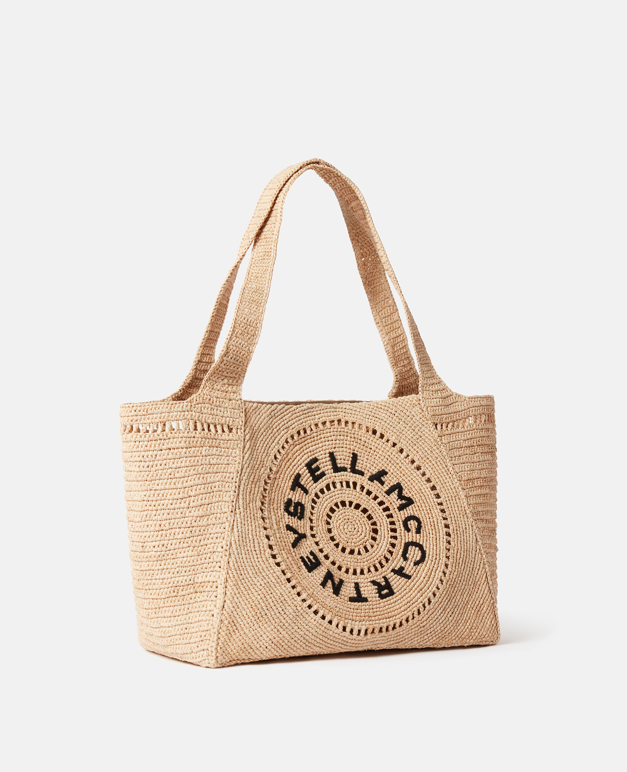 人気メーカー・ブランド NATURAL Women Logo US McCartney Stella | Bag Tote Medium Raffia バッグ