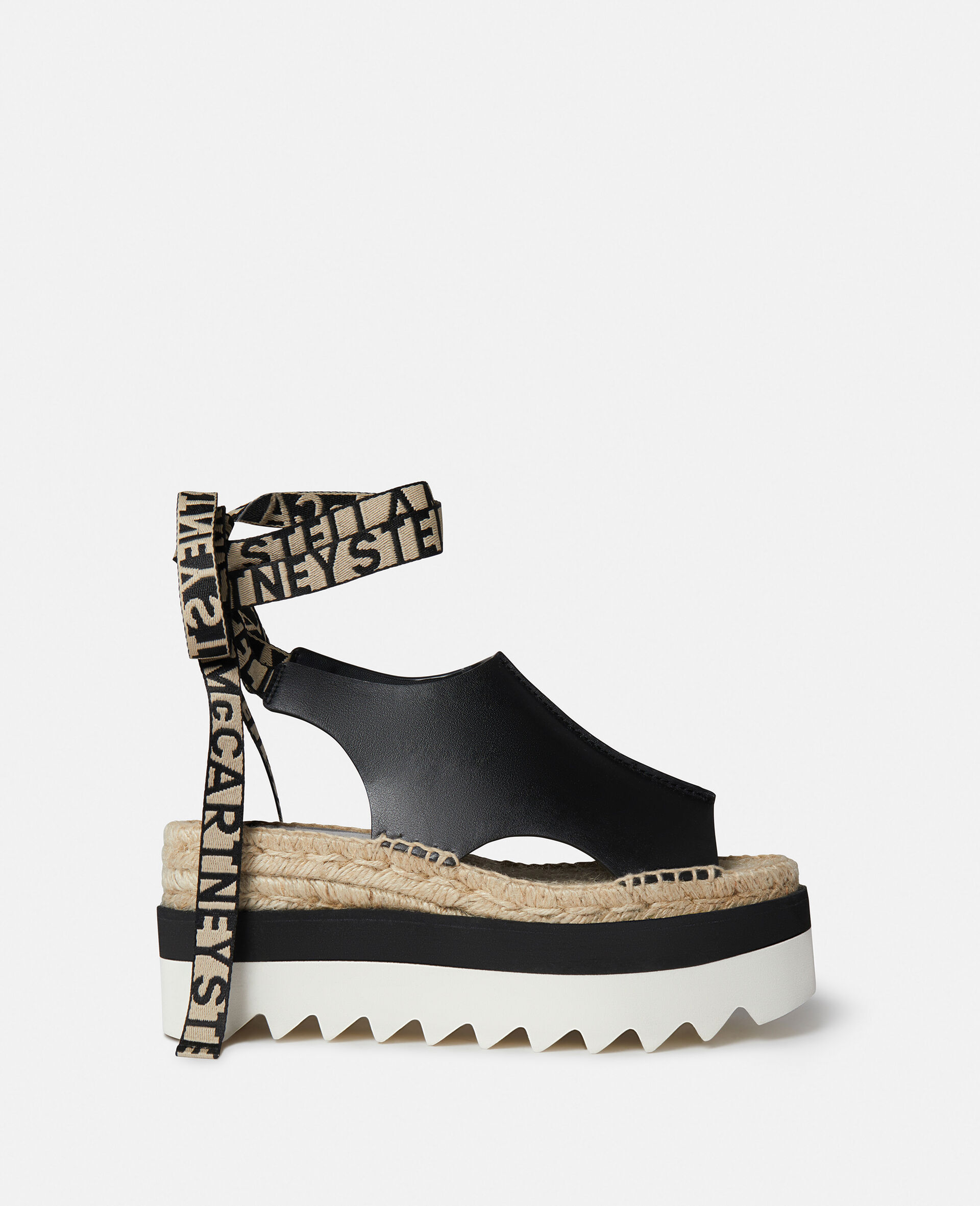 Gaia Peeptoe Platform Espadrilles-Black-medium