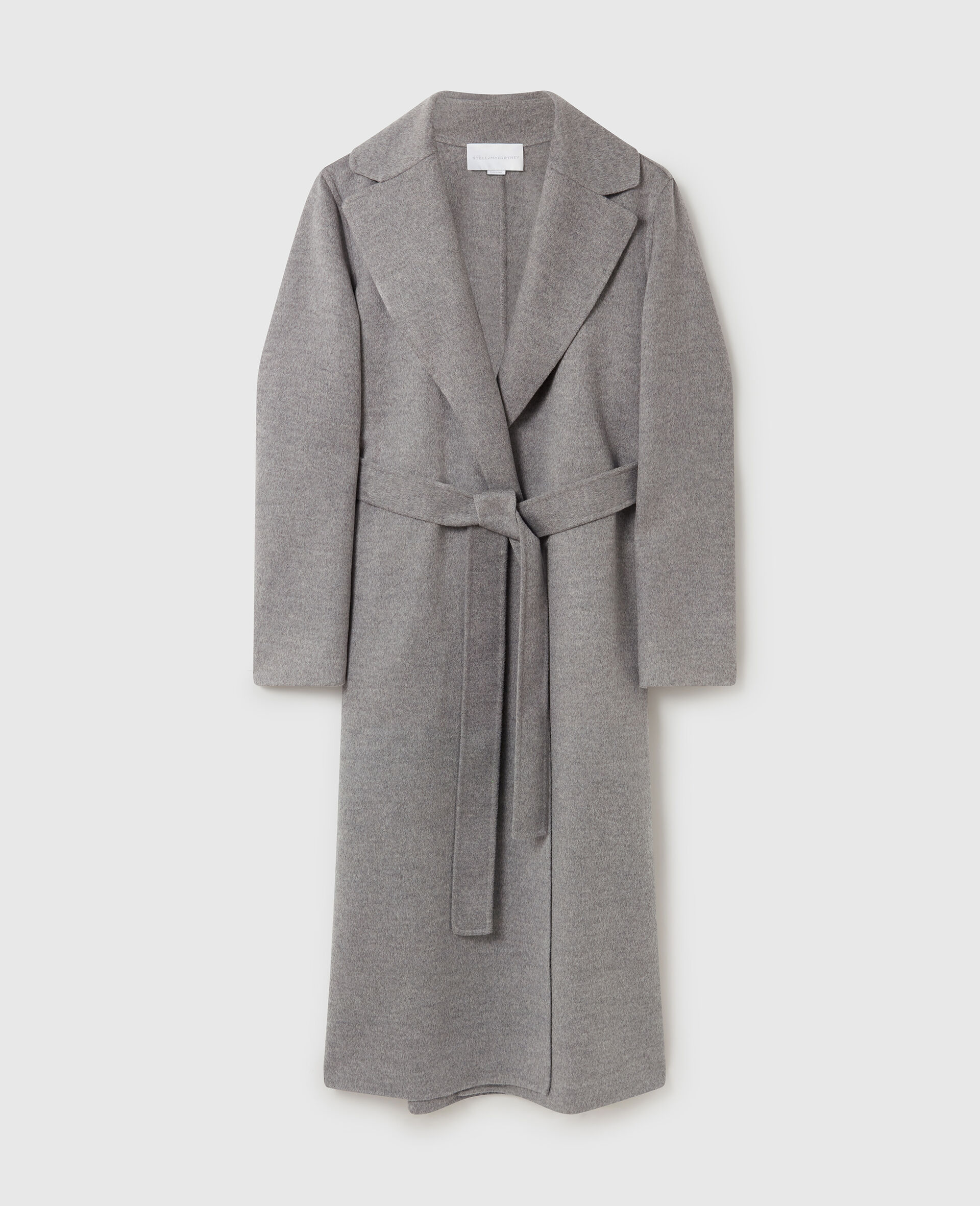Double-Faced Belted Coat-Grey-medium