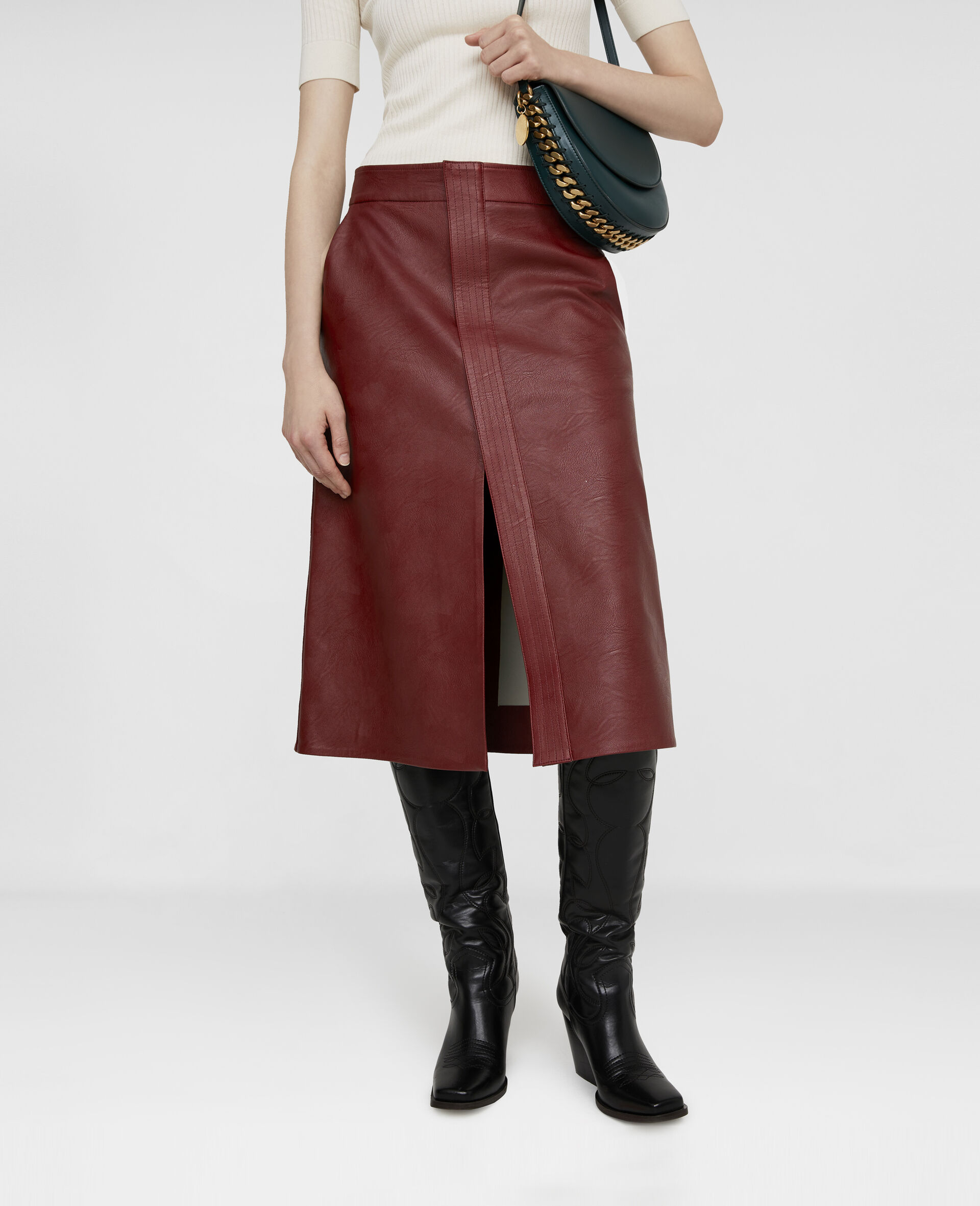 フレイム ミディアム フラップショルダーバッグ-ブラック-large フレイム ミディアム フラップショルダーバッグ-ブラック-large image number 1