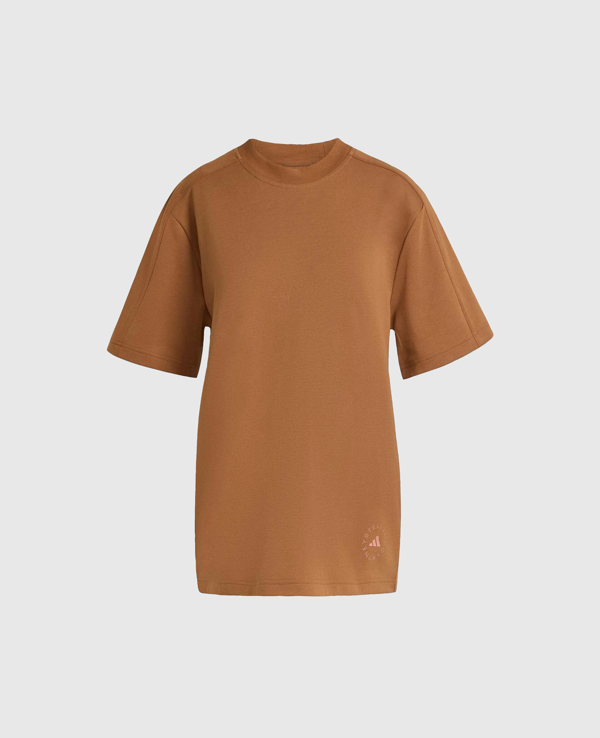 Oversize-T-Shirt mit Logo-Brown-medium