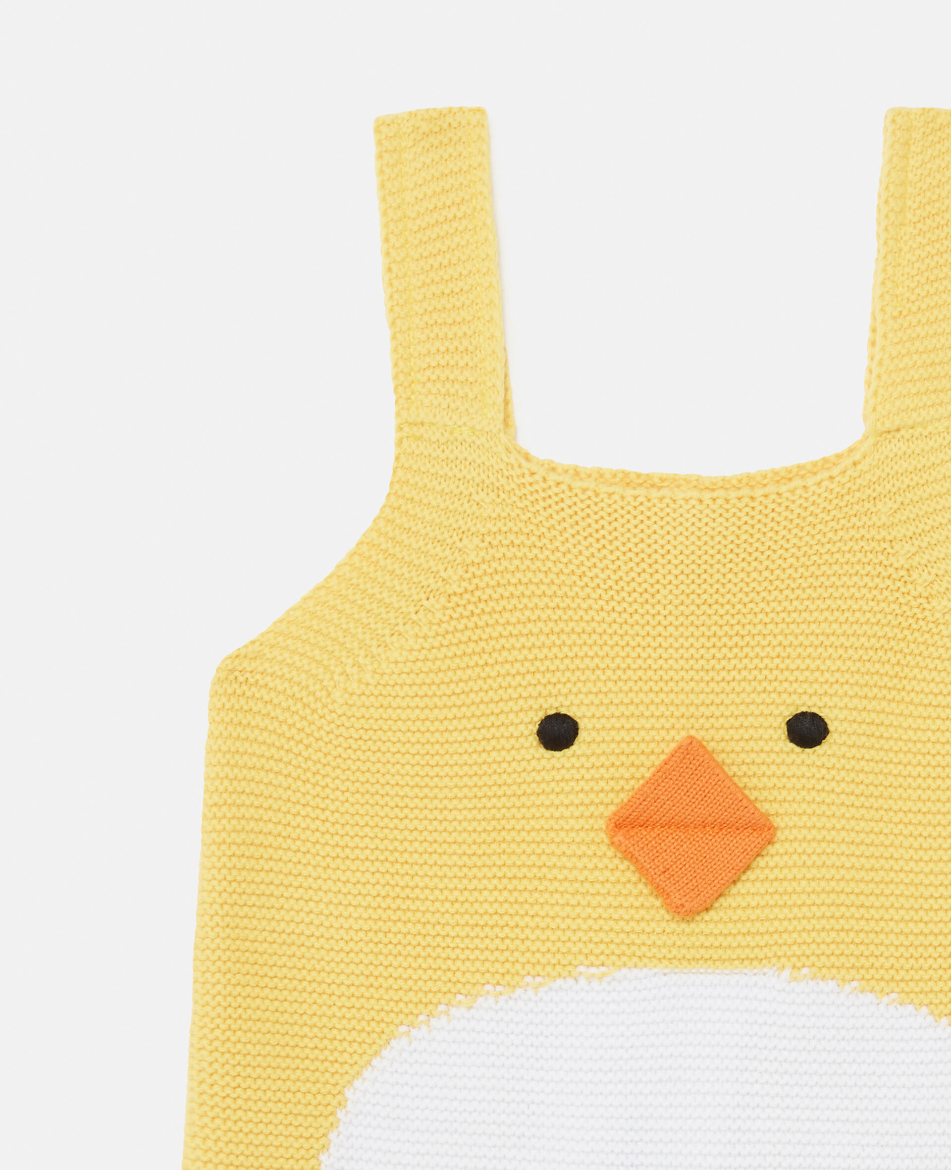 Chick Embroidered Sleeveless Romper-Yellow-large Chick Embroidered Sleeveless Romper-Yellow-large image number 1