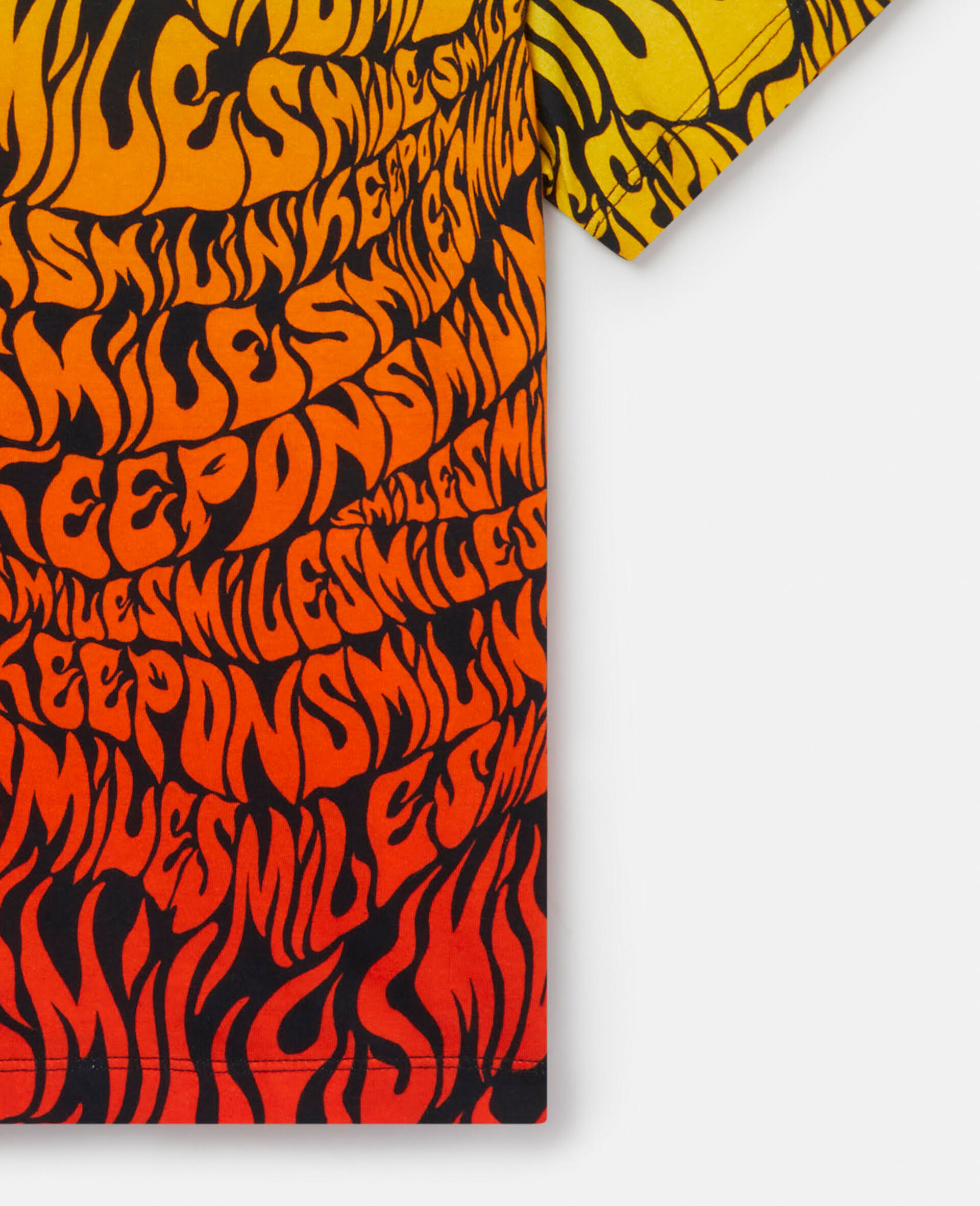 Keep on Smiling Print Cotton T‐Shirt-Multicolour-large image number 1