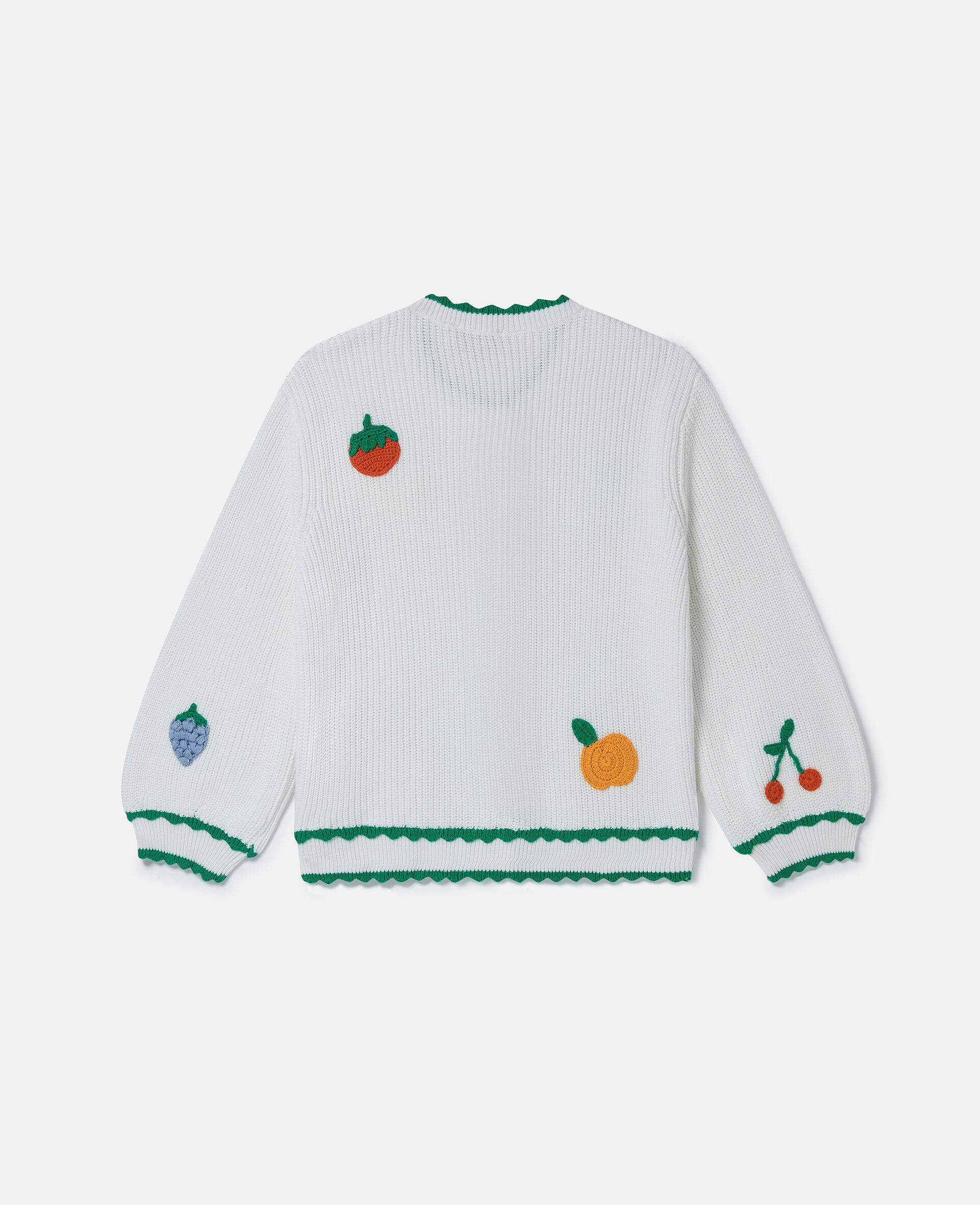 Fruit Embroidered Cardigan-Cream-large image number 2