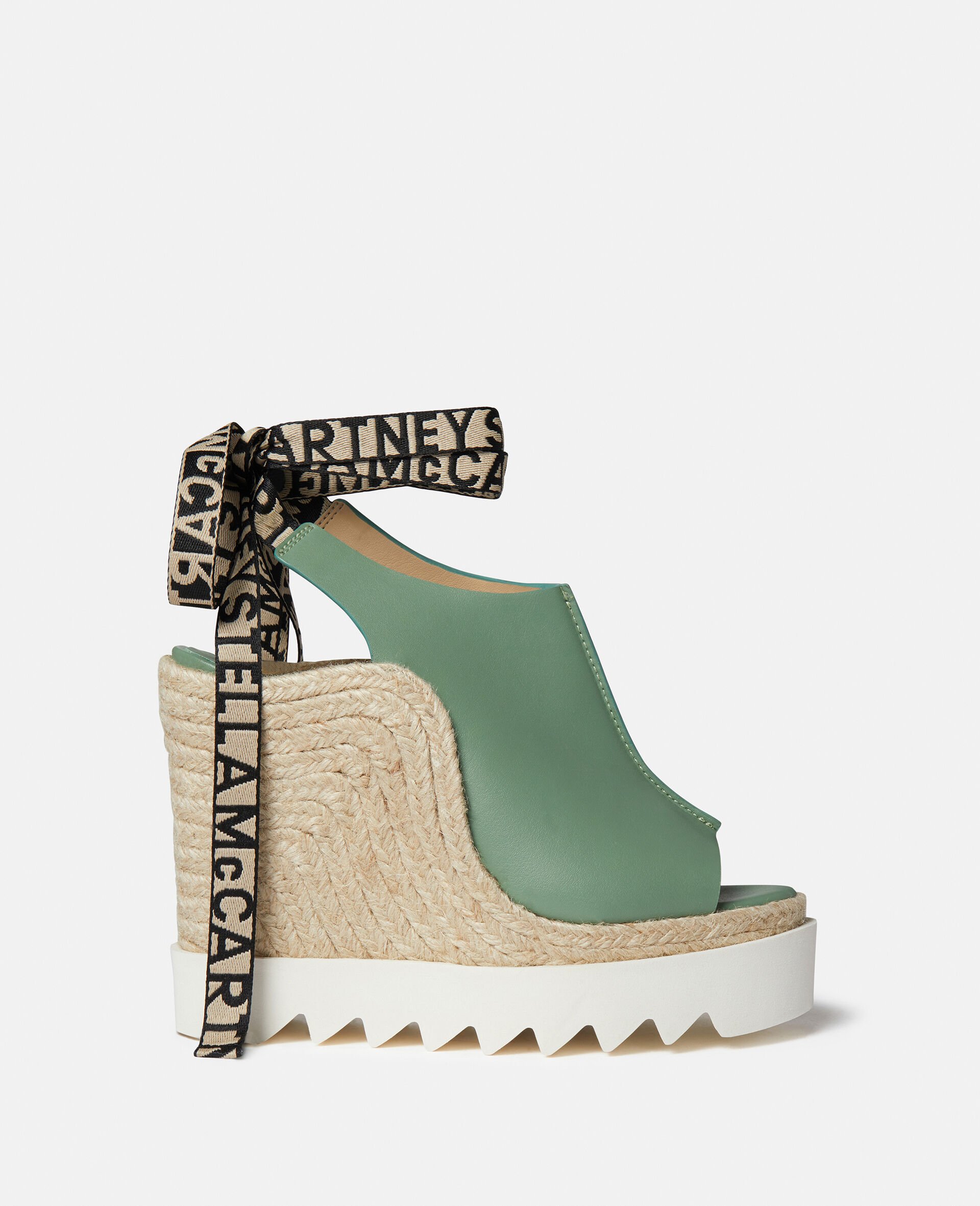 Gaia Alter Mat Peeptoe Wedge Espadrilles-Green-large image number 0